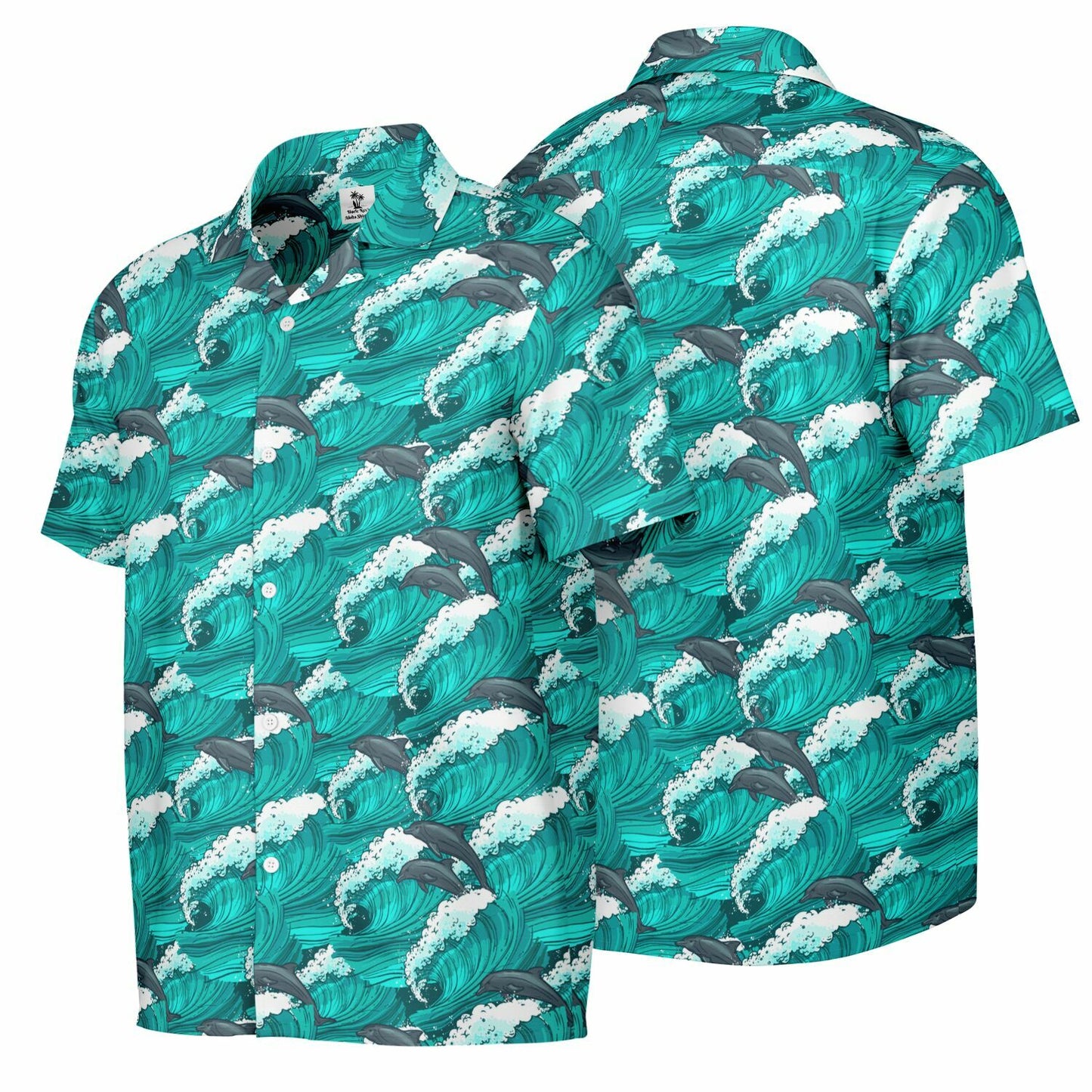 Dolphins Swimming the Surf