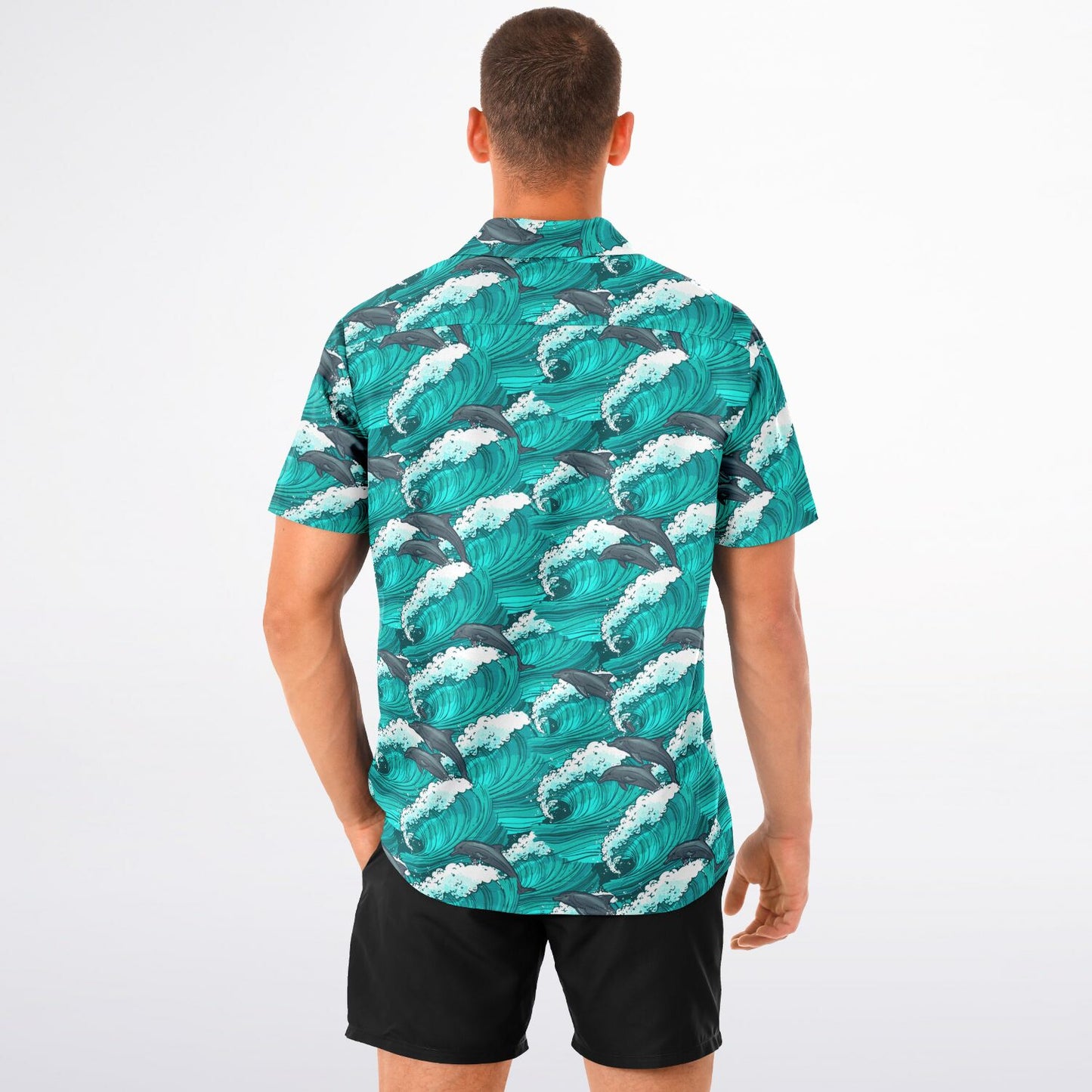 Dolphins Swimming the Surf