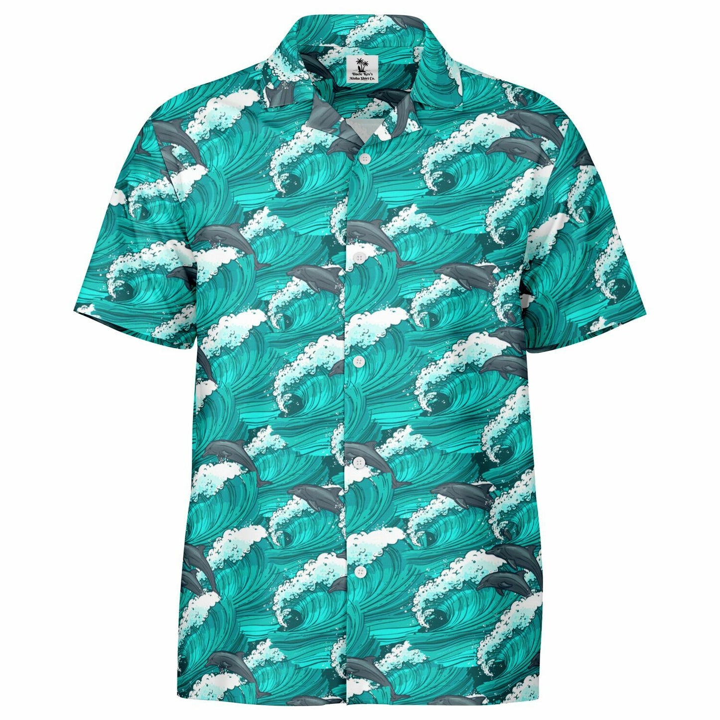 Dolphins Swimming the Surf