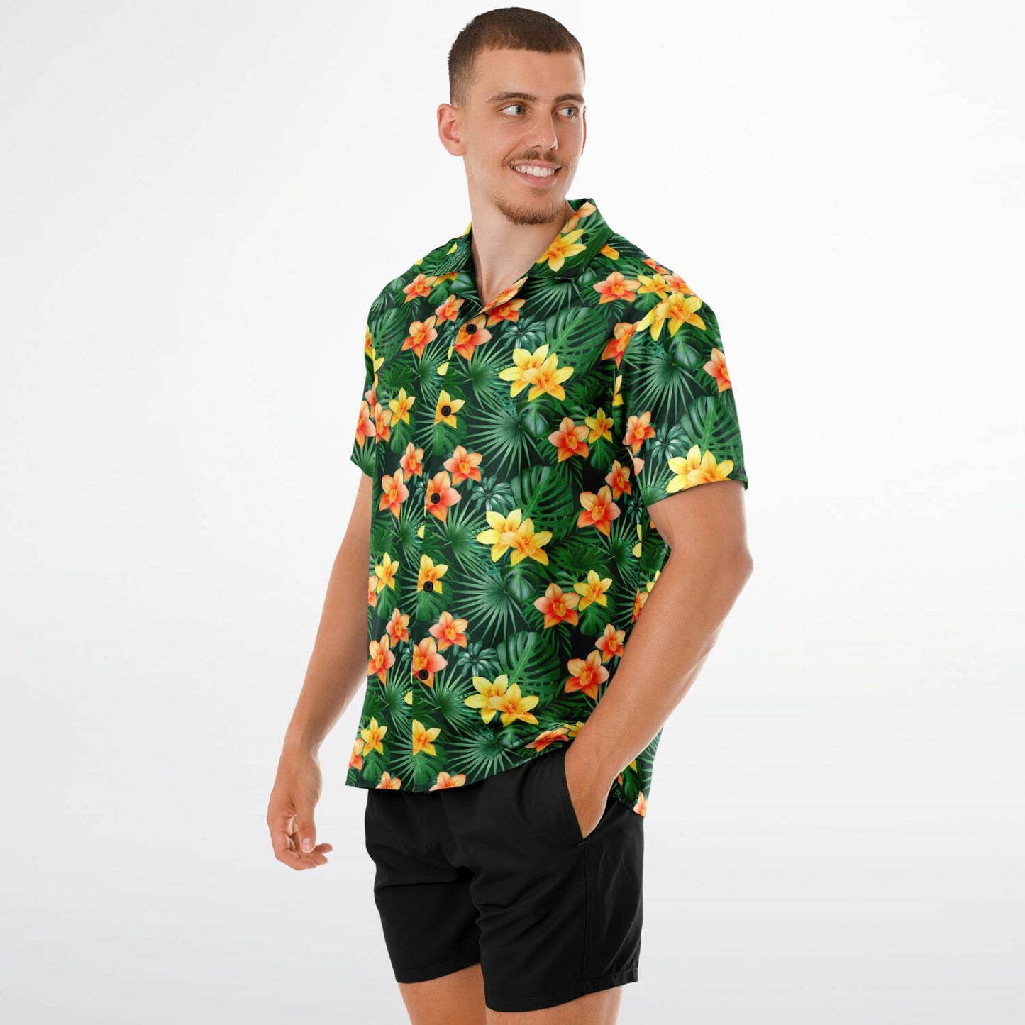 Orchids and Palm Fronds