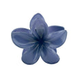 Plumeria Hair Clip - Large: Blue Slate
