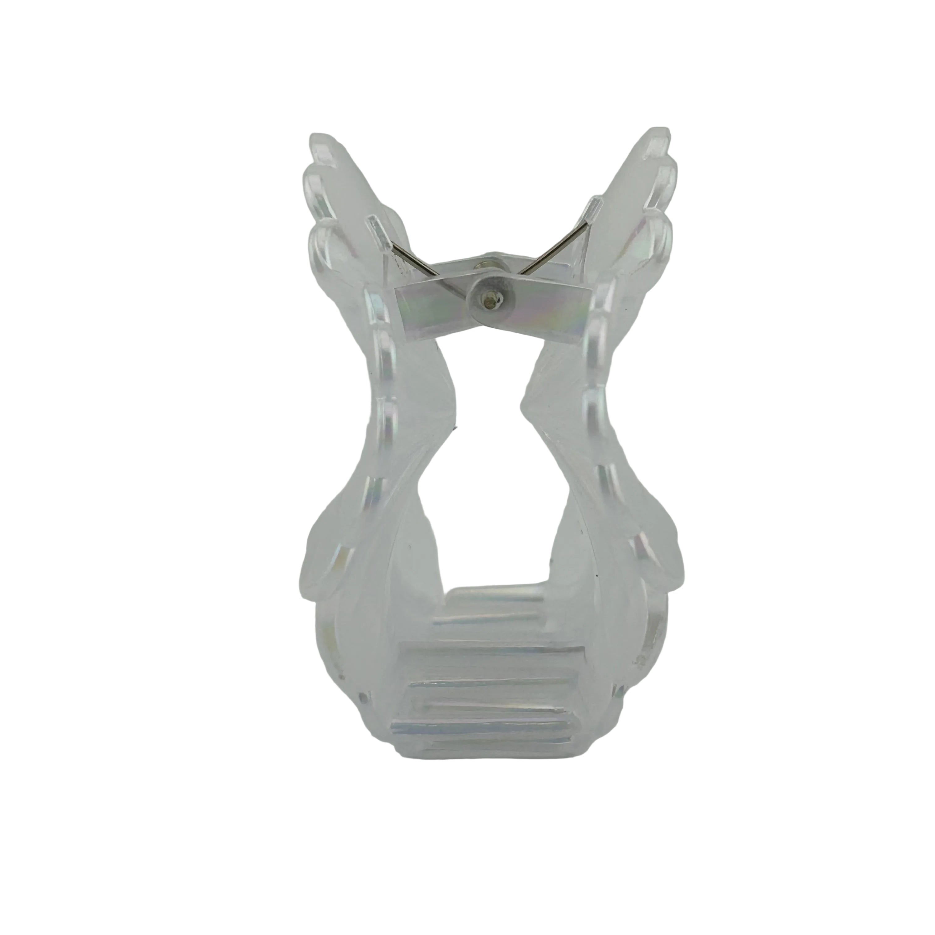 Hibiscus Hair Clip - Large: Iridescent White