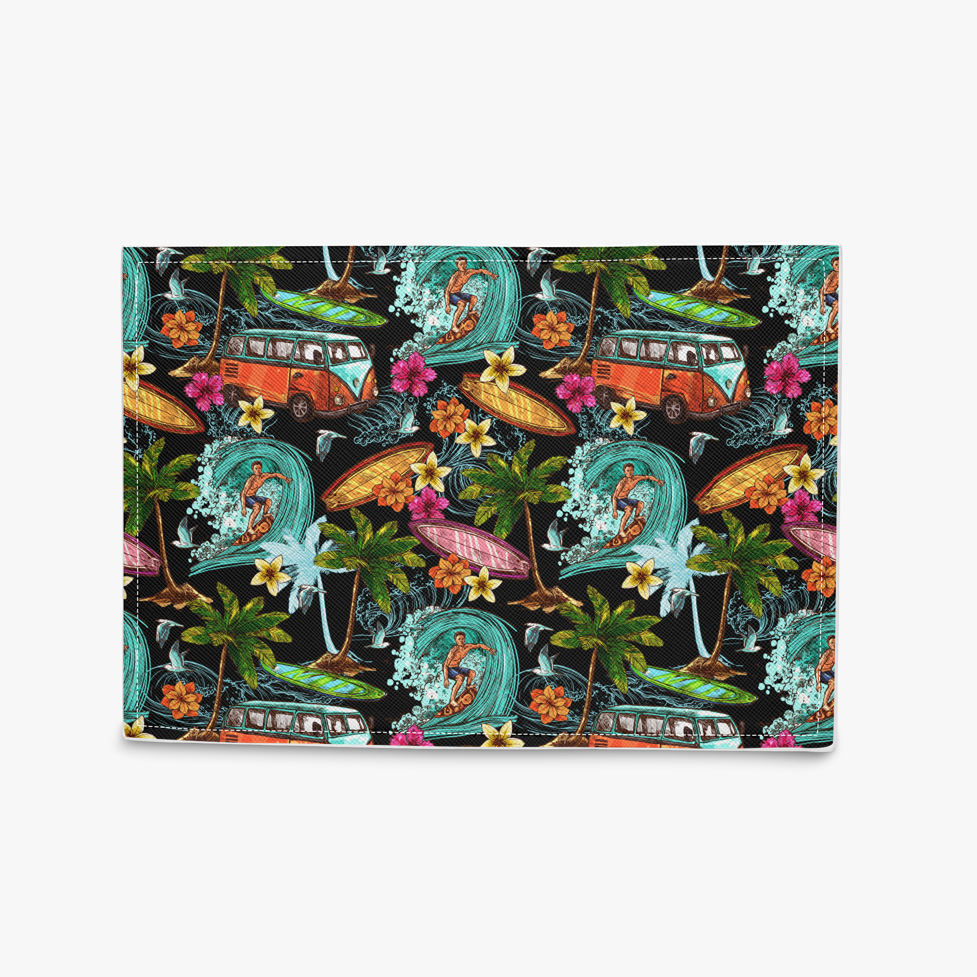 Hawaiian Sketches Dark Passport Holder