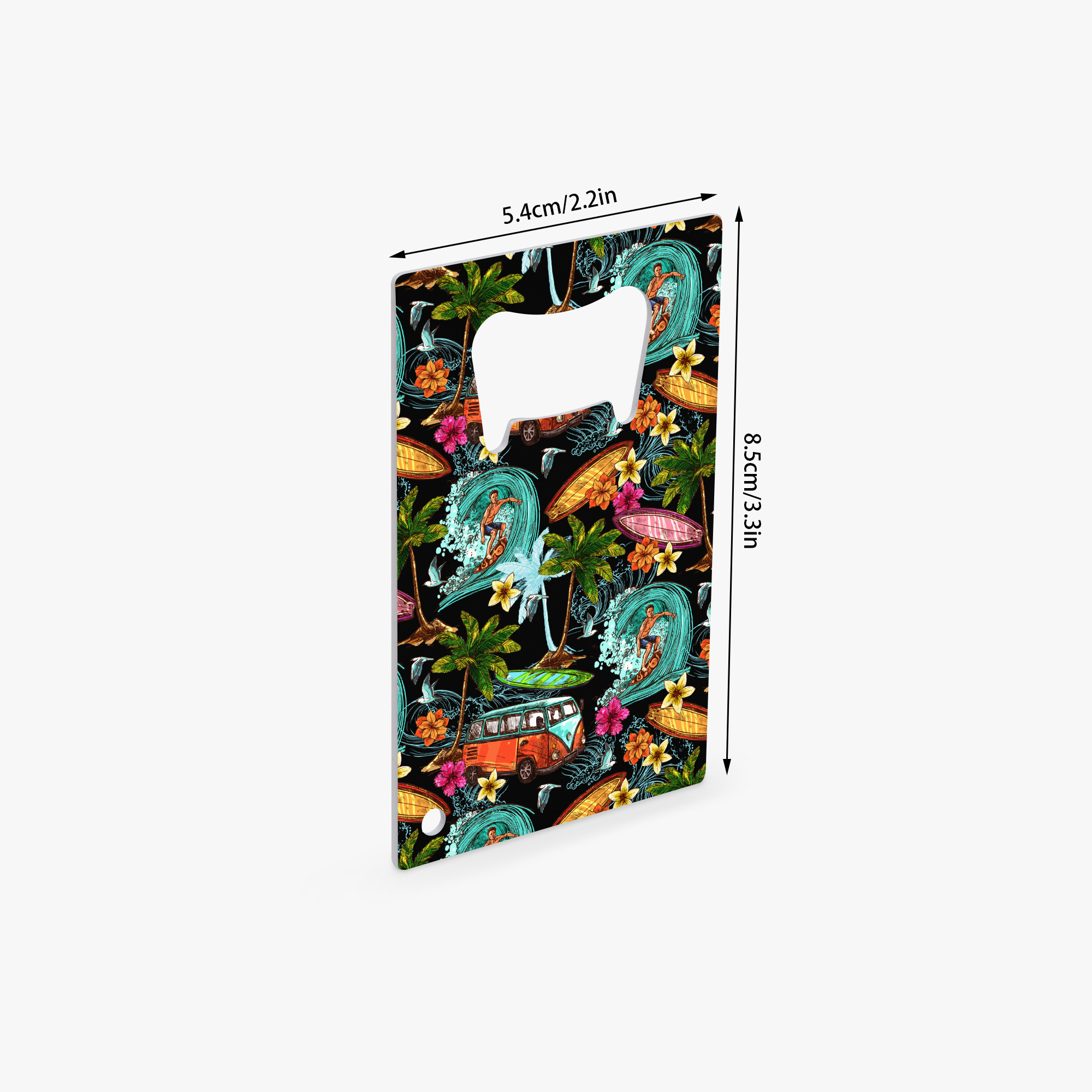 Hawaiian Sketches Dark Card Bottle Opener