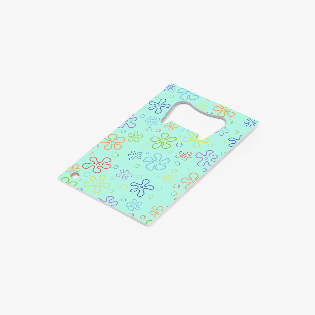 Ocean Floral Card Bottle Opener