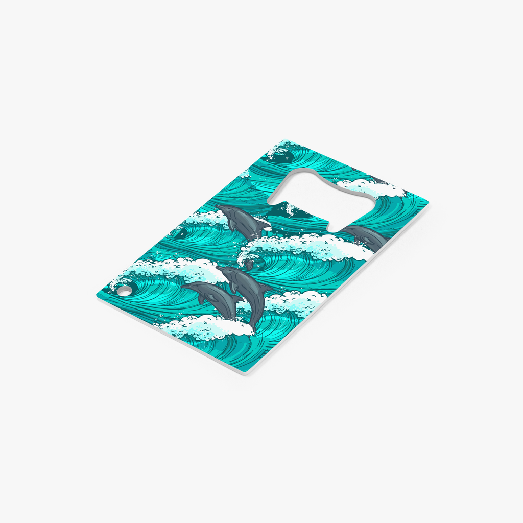 Dolphin Swim Card Bottle Opener