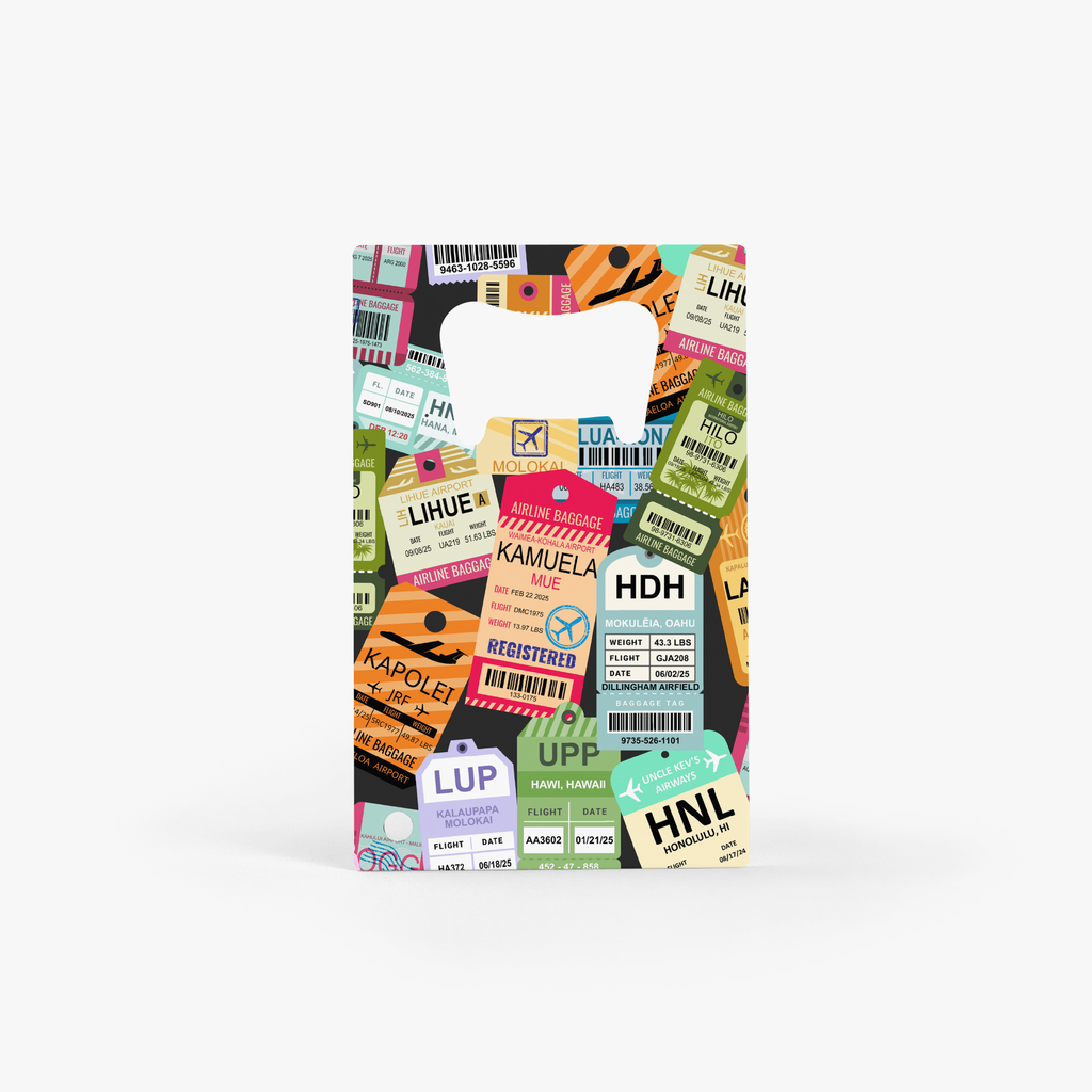Aloha Arrivals Card Bottle Opener