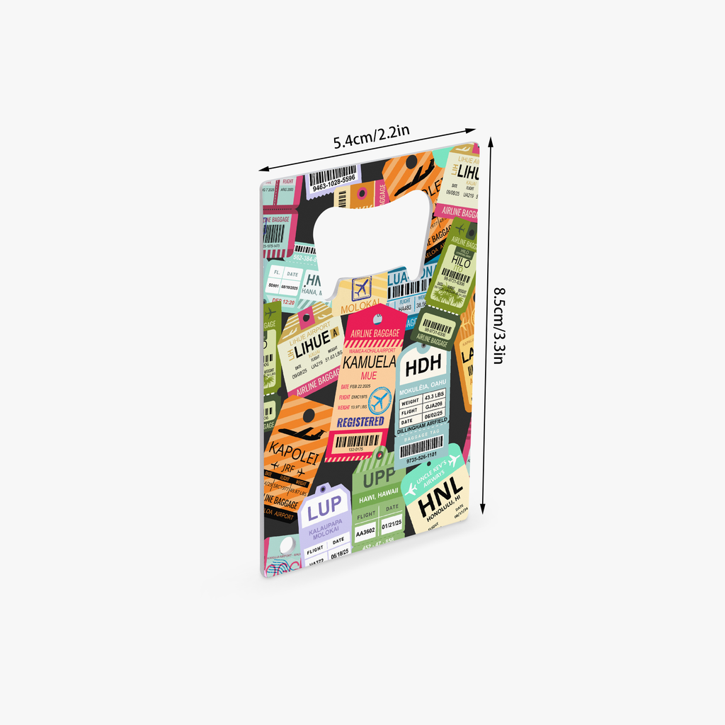 Aloha Arrivals Card Bottle Opener