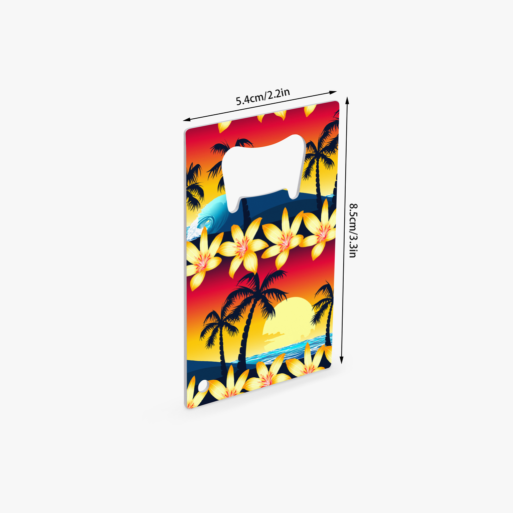 Sunset Surf Card Bottle Opener