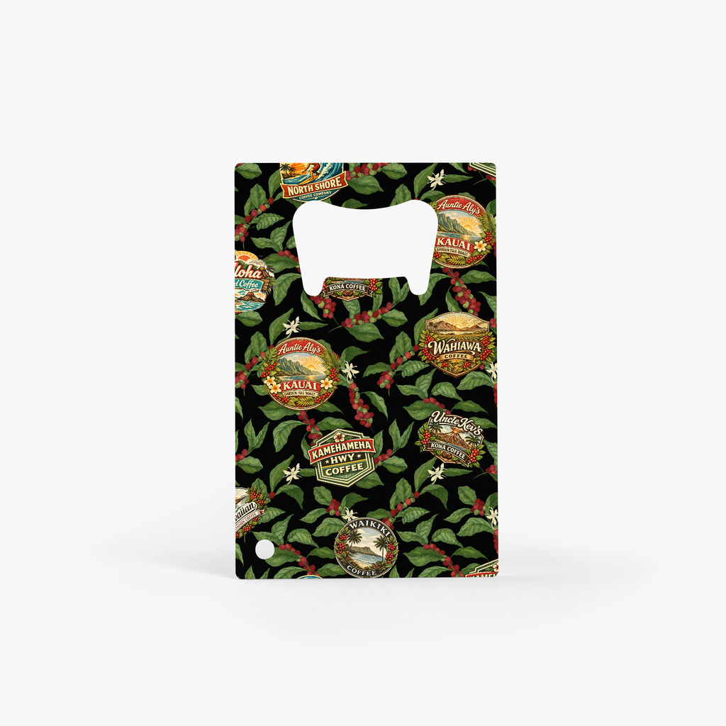Island Roast Card Bottle Opener