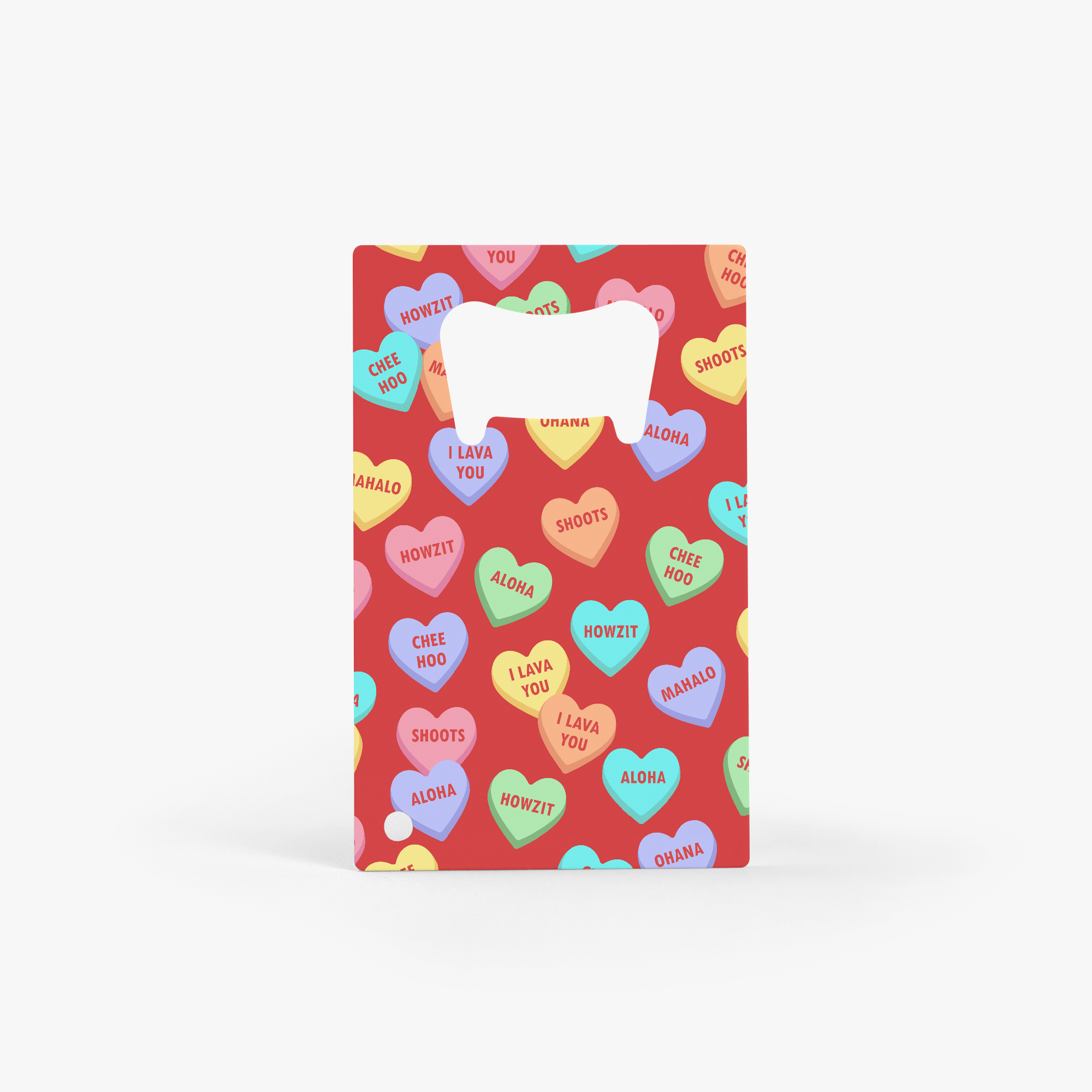 Talk Story Hearts Card Bottle Opener