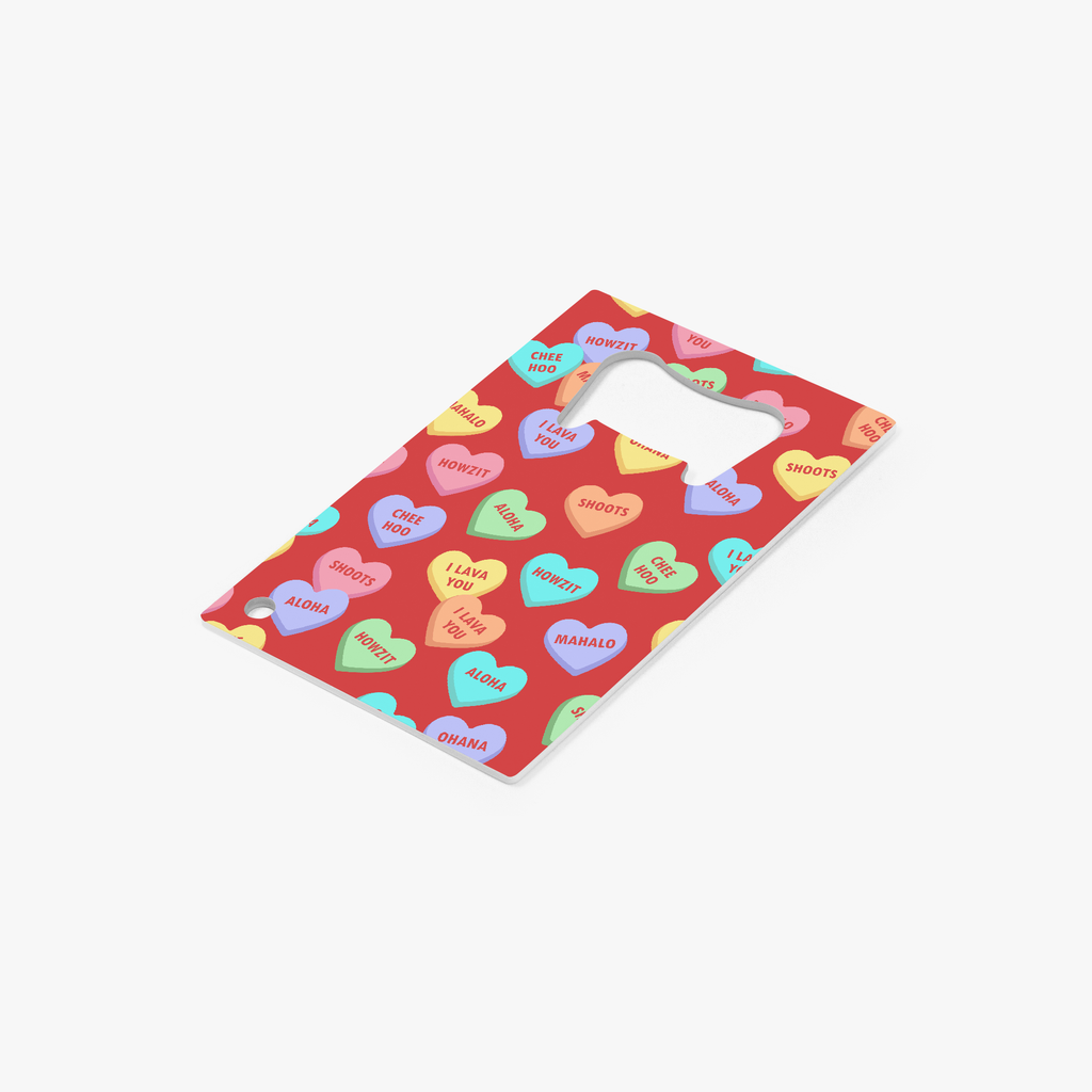 Talk Story Hearts Card Bottle Opener