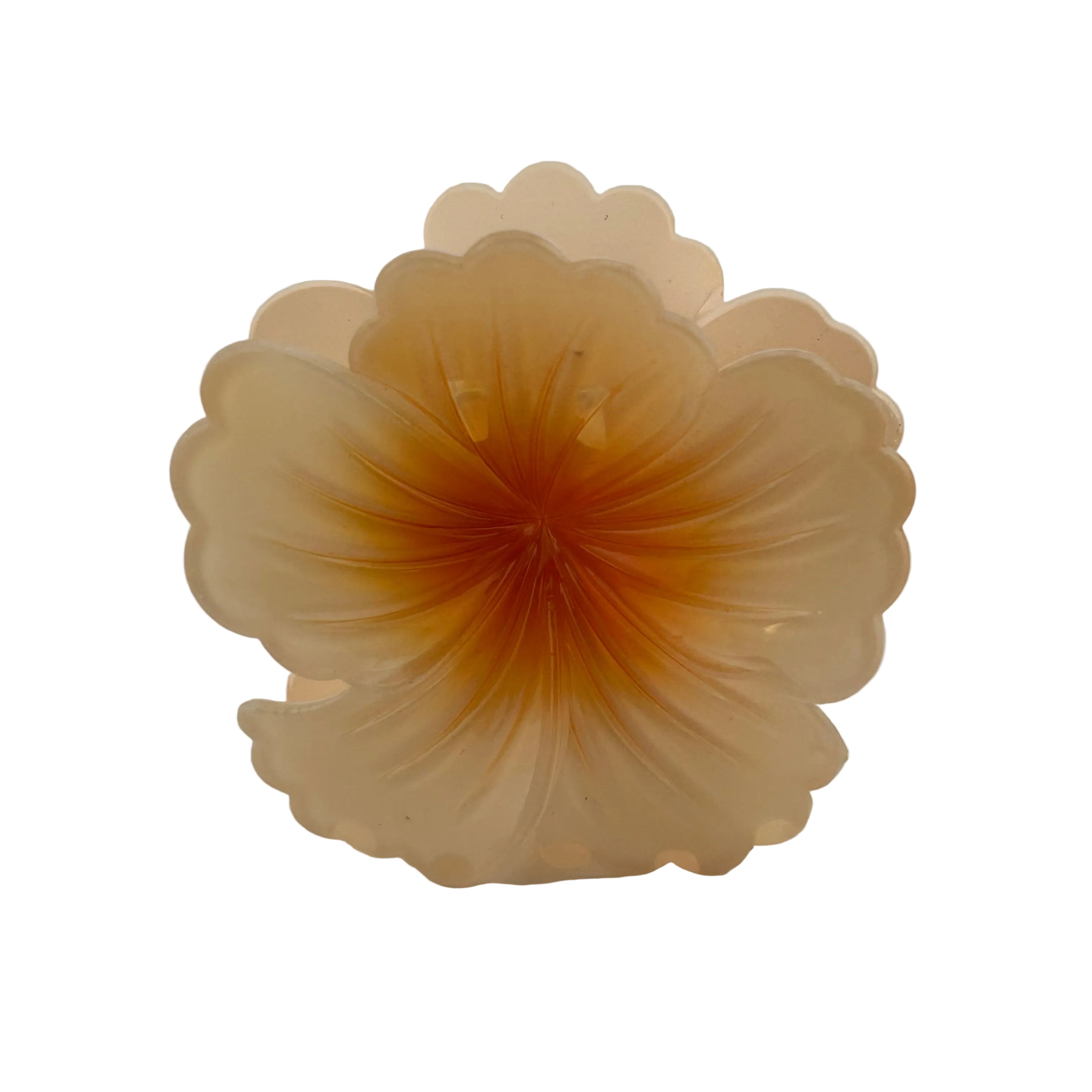 Hibiscus Hair Clip - Large: Orange
