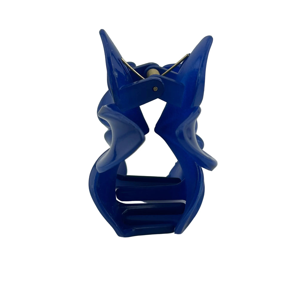 Plumeria Hair Clip - Large: Dark Blue