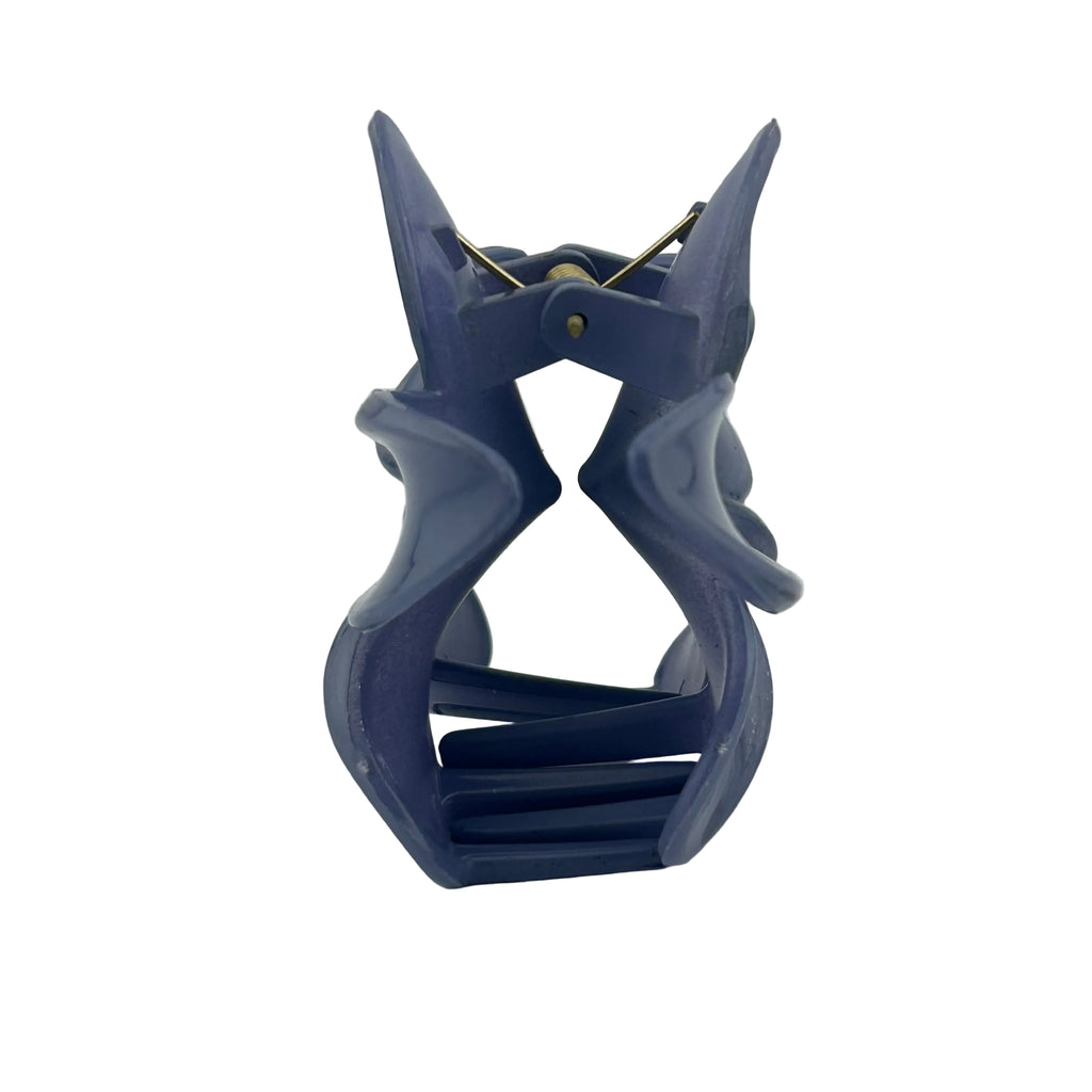 Plumeria Hair Clip - Large: Blue Slate