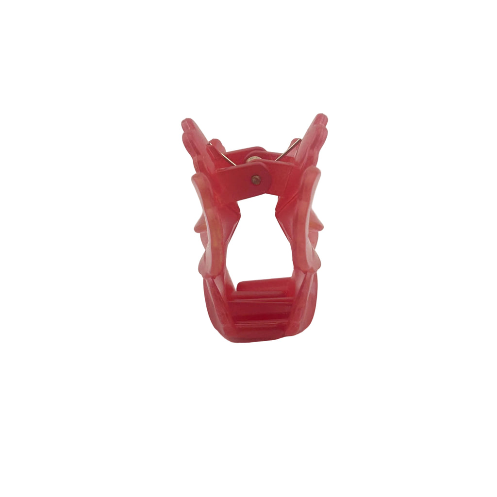 Hibiscus Hair Clip - Small: Red/Yellow