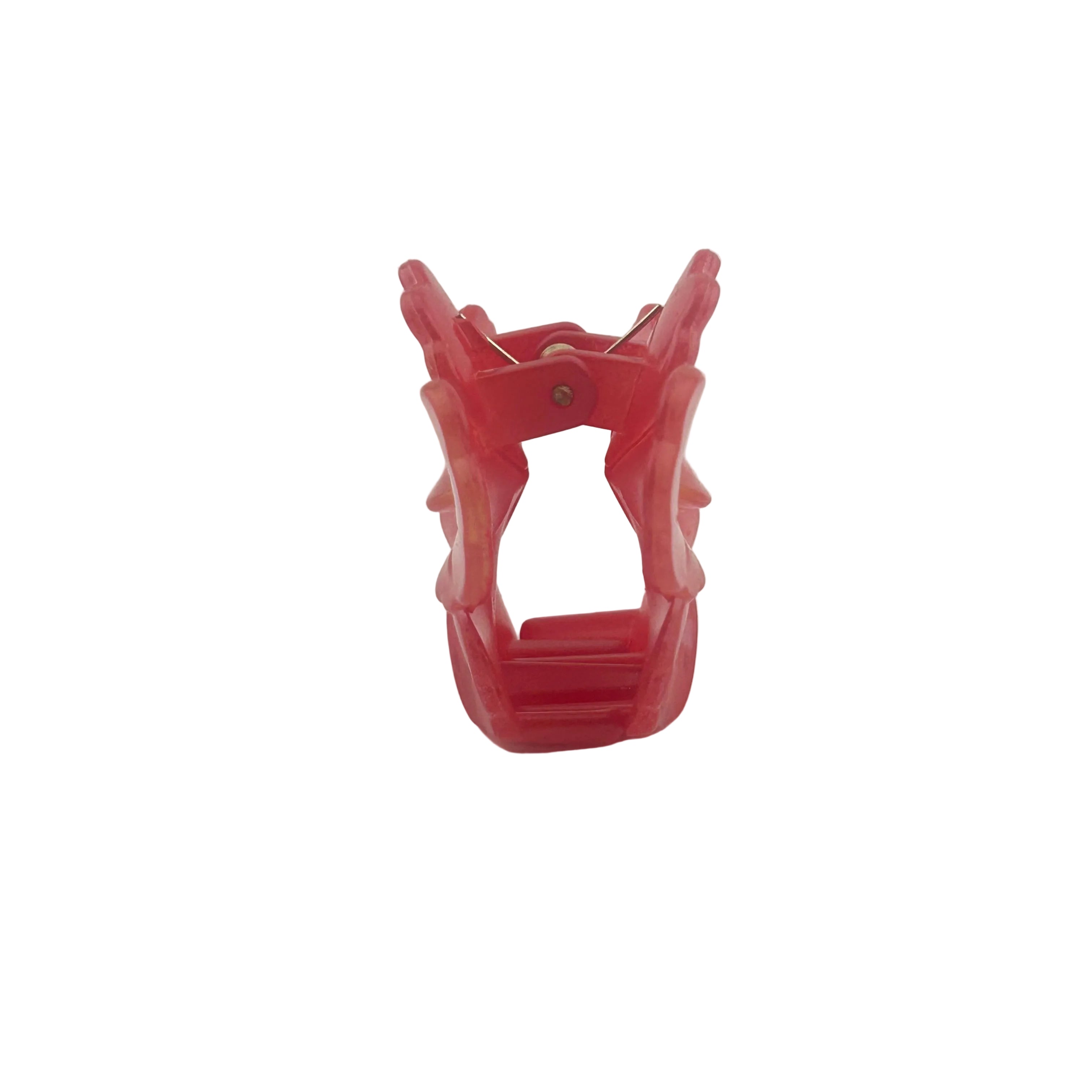 Hibiscus Hair Clip - Small: Red/Yellow