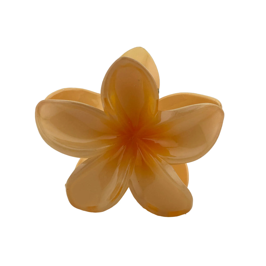 Plumeria Hair Clip - Large: Peach