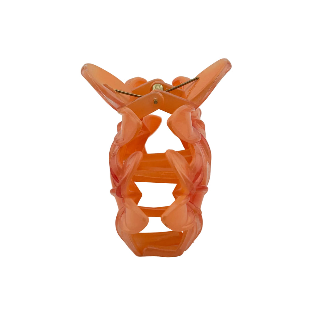 Plumeria Trio Hair Clip - Large: Orange