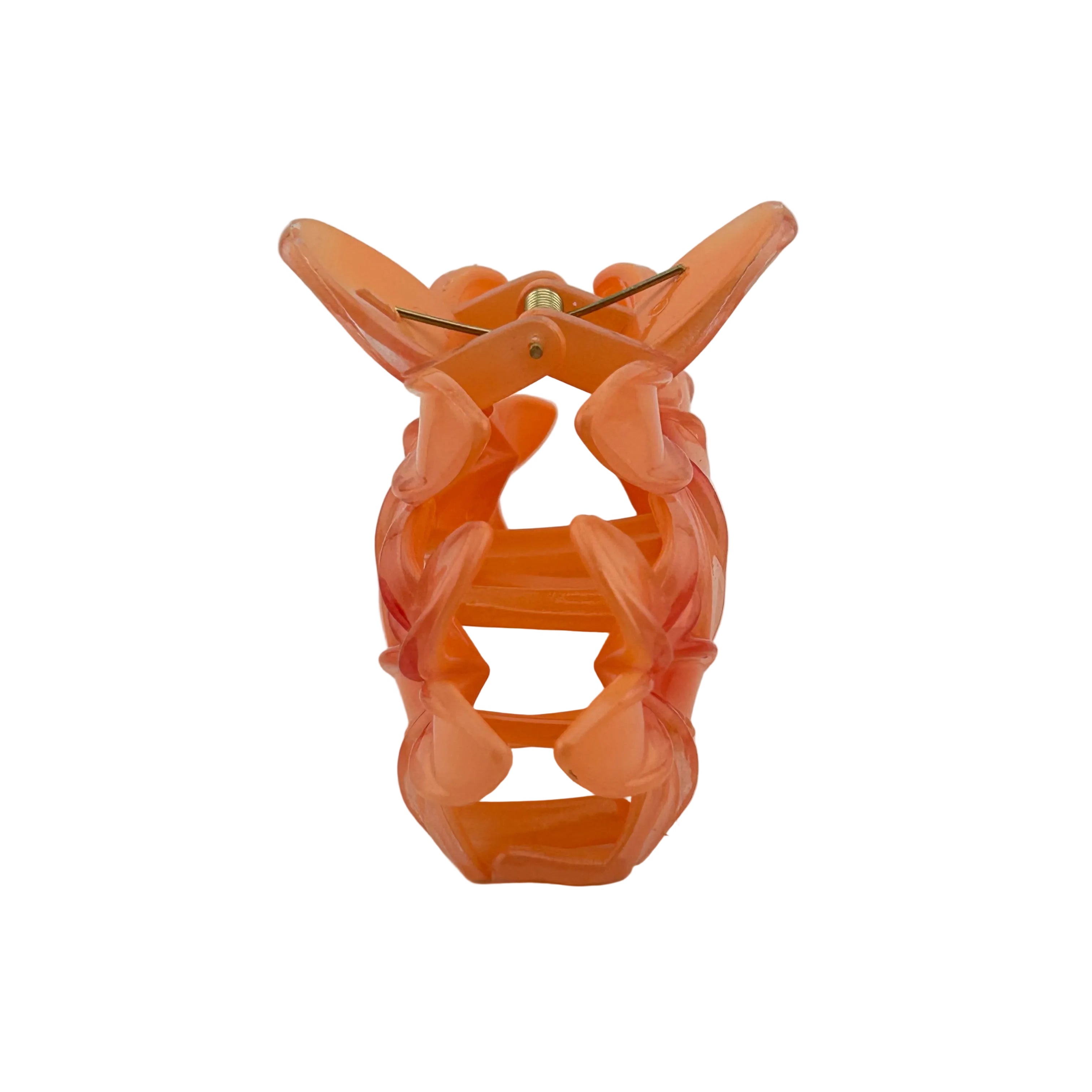 Plumeria Trio Hair Clip - Large: Orange