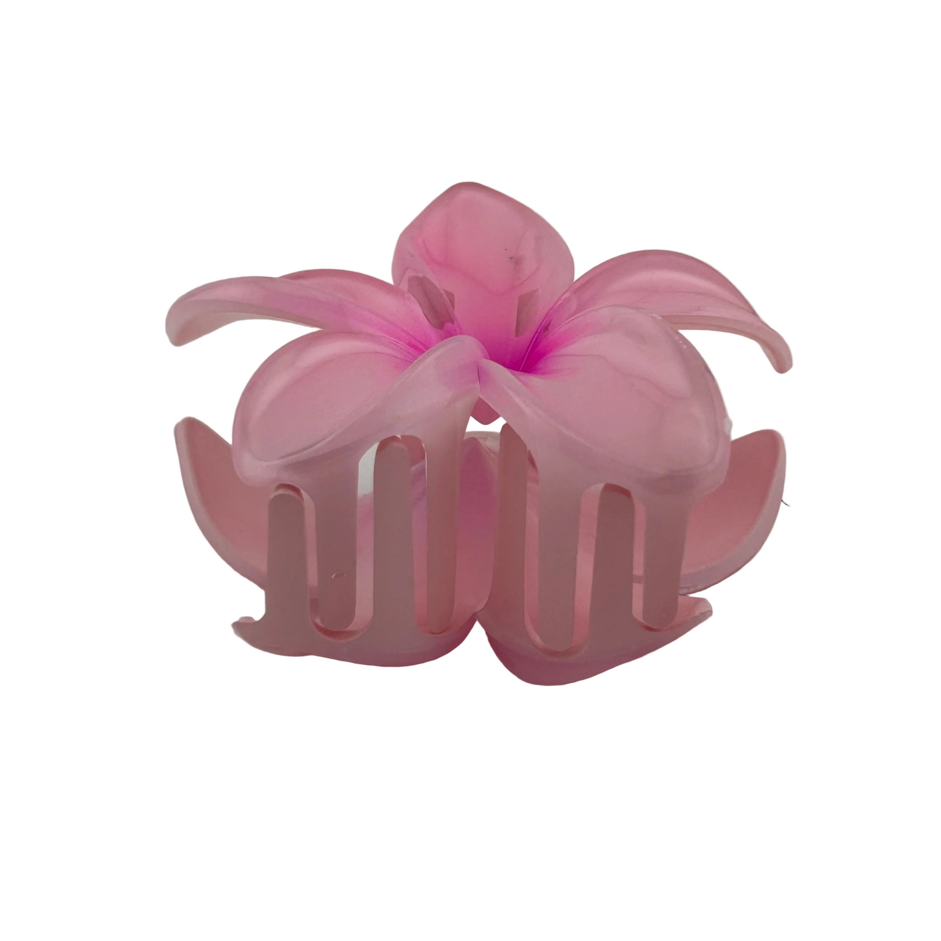 Plumeria Hair Clip - Large: Pink