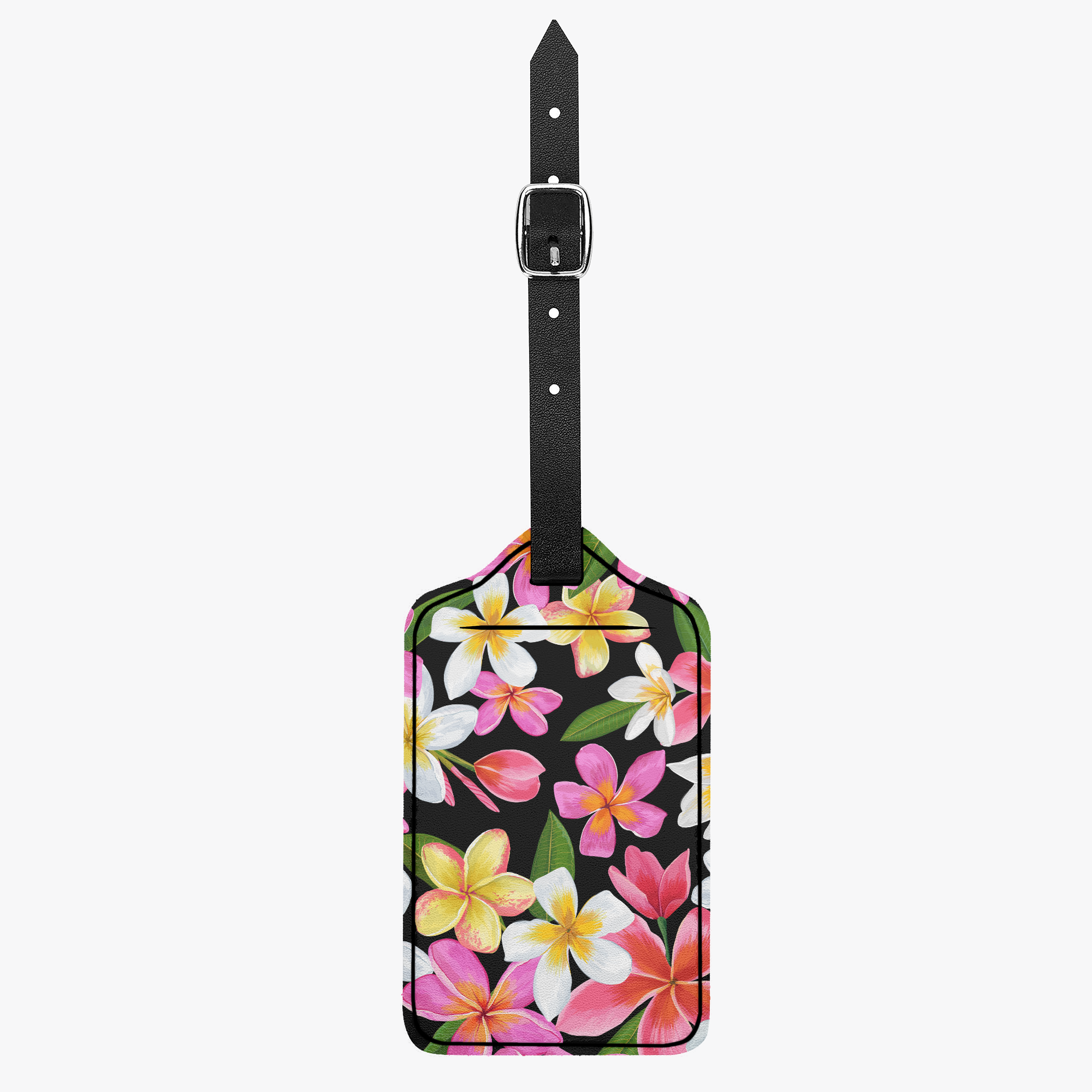 Watercolor Plumerias Luggage Tag