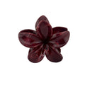 Plumeria Hair Clip - Large: Marbled Burgundy