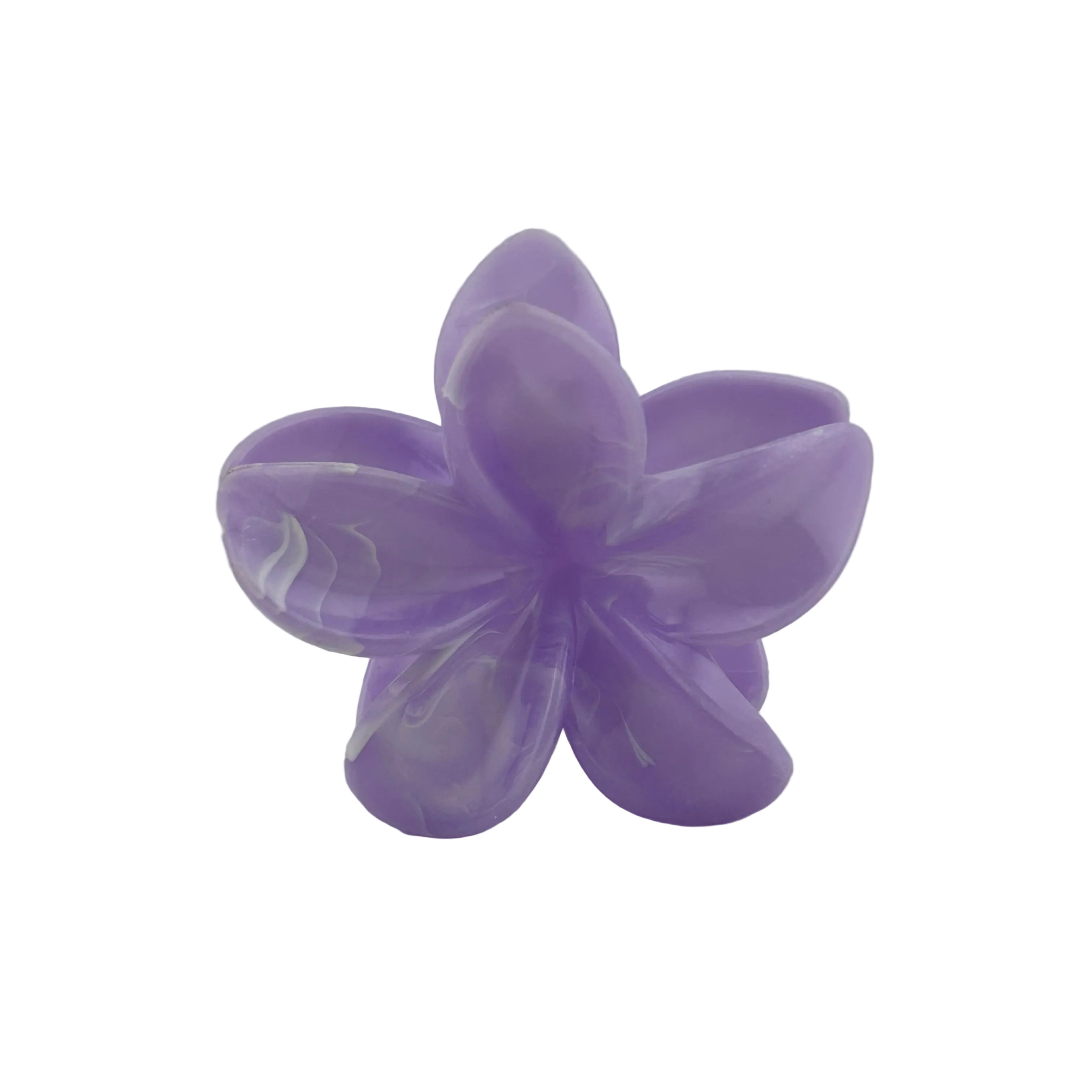 Plumeria Hair Clip - Large: Marbled Lavender