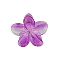 Plumeria Hair Clip - Large: Translucent Purple/Clear