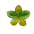 Plumeria Hair Clip - Large: Translucent Yellow/Green