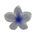 Plumeria Hair Clip - Large: White/Purple