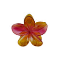 Plumeria Hair Clip - Large: Translucent Orange/Pink