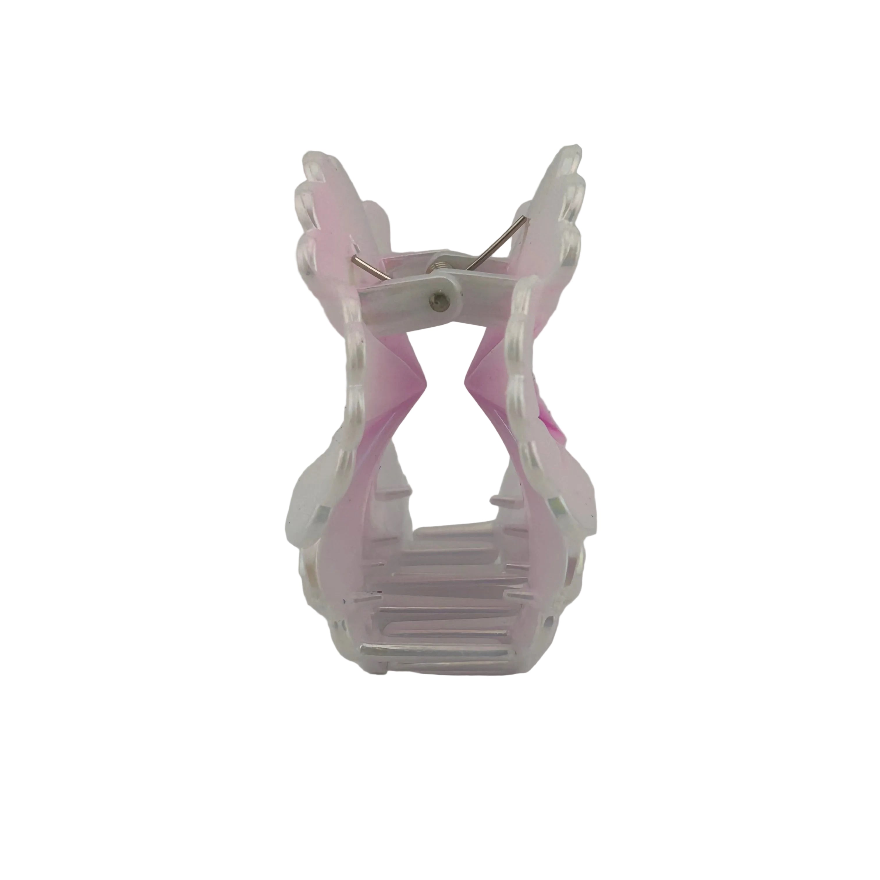 Hibiscus Hair Clip - Large: Iridescent Pearl/Pink