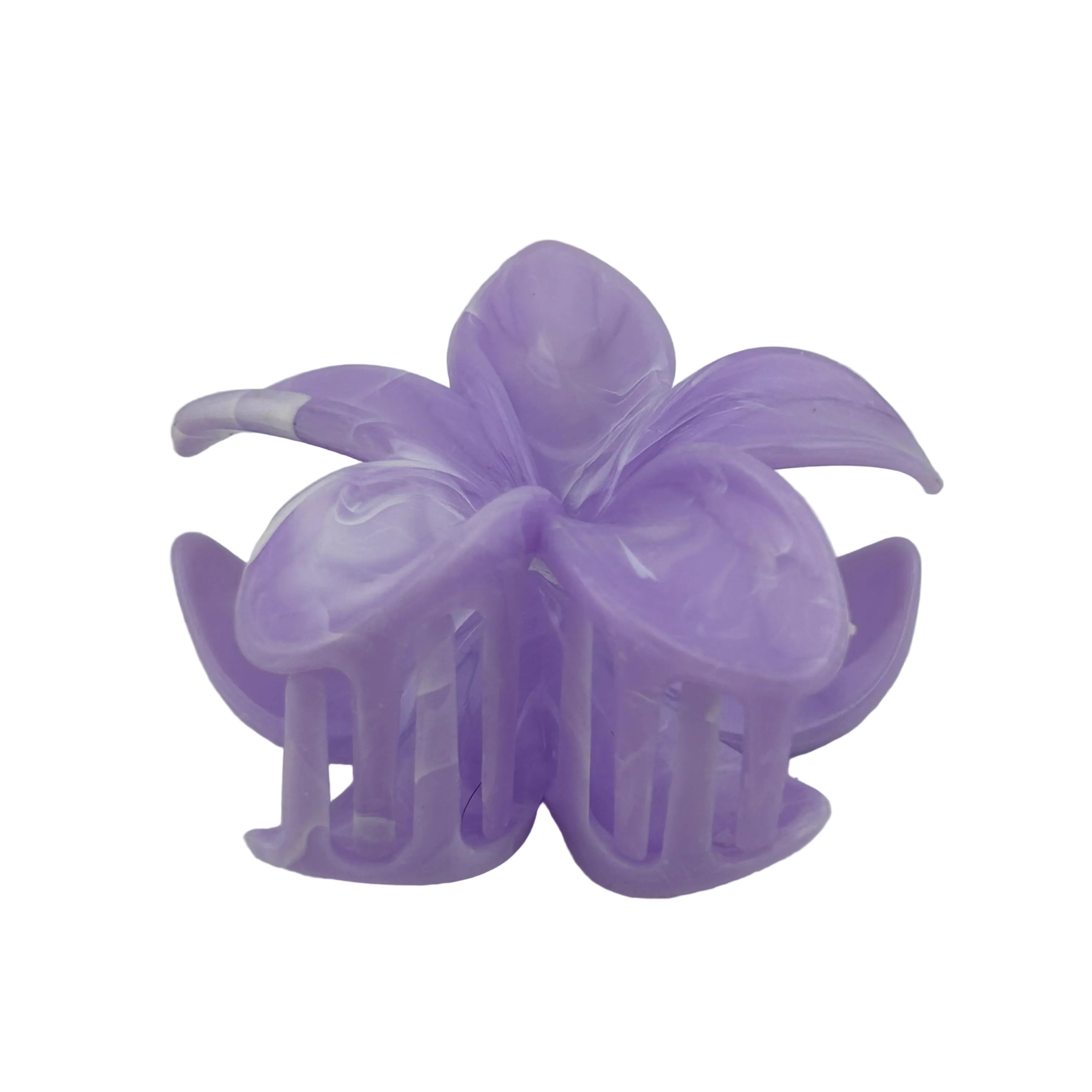 Plumeria Hair Clip - Large: Marbled Lavender