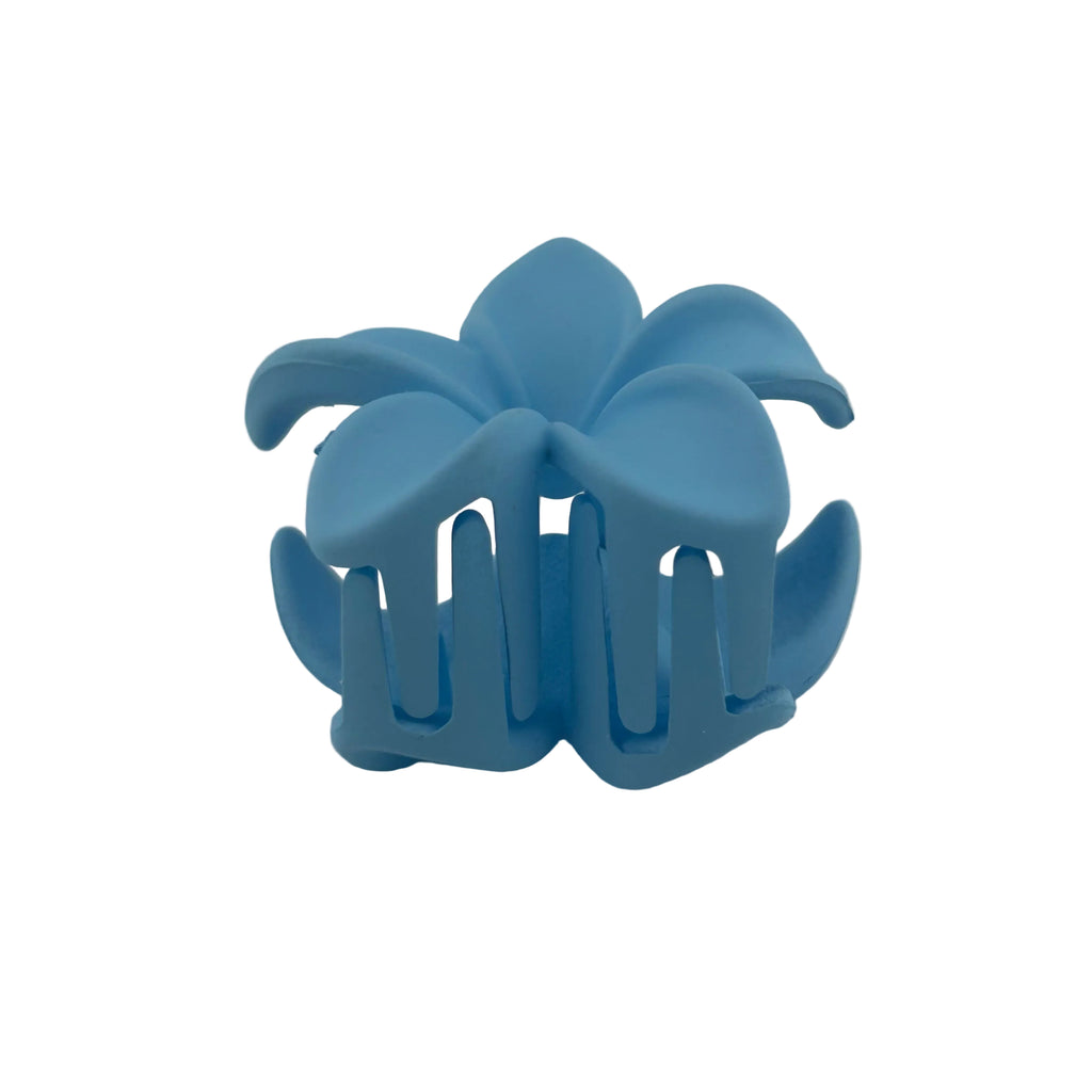Plumeria Hair Clip - Small: Sky Blue