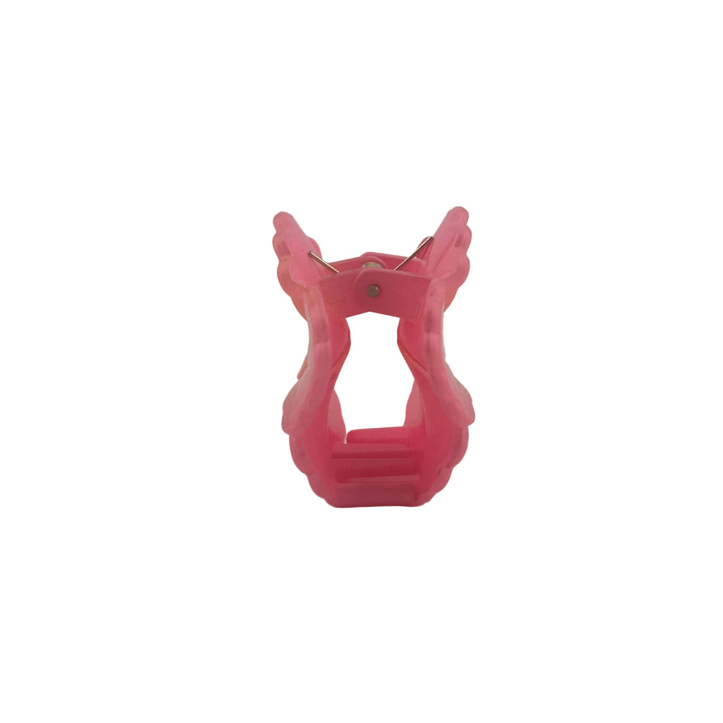Hibiscus Hair Clip - Small: Pink/Yellow