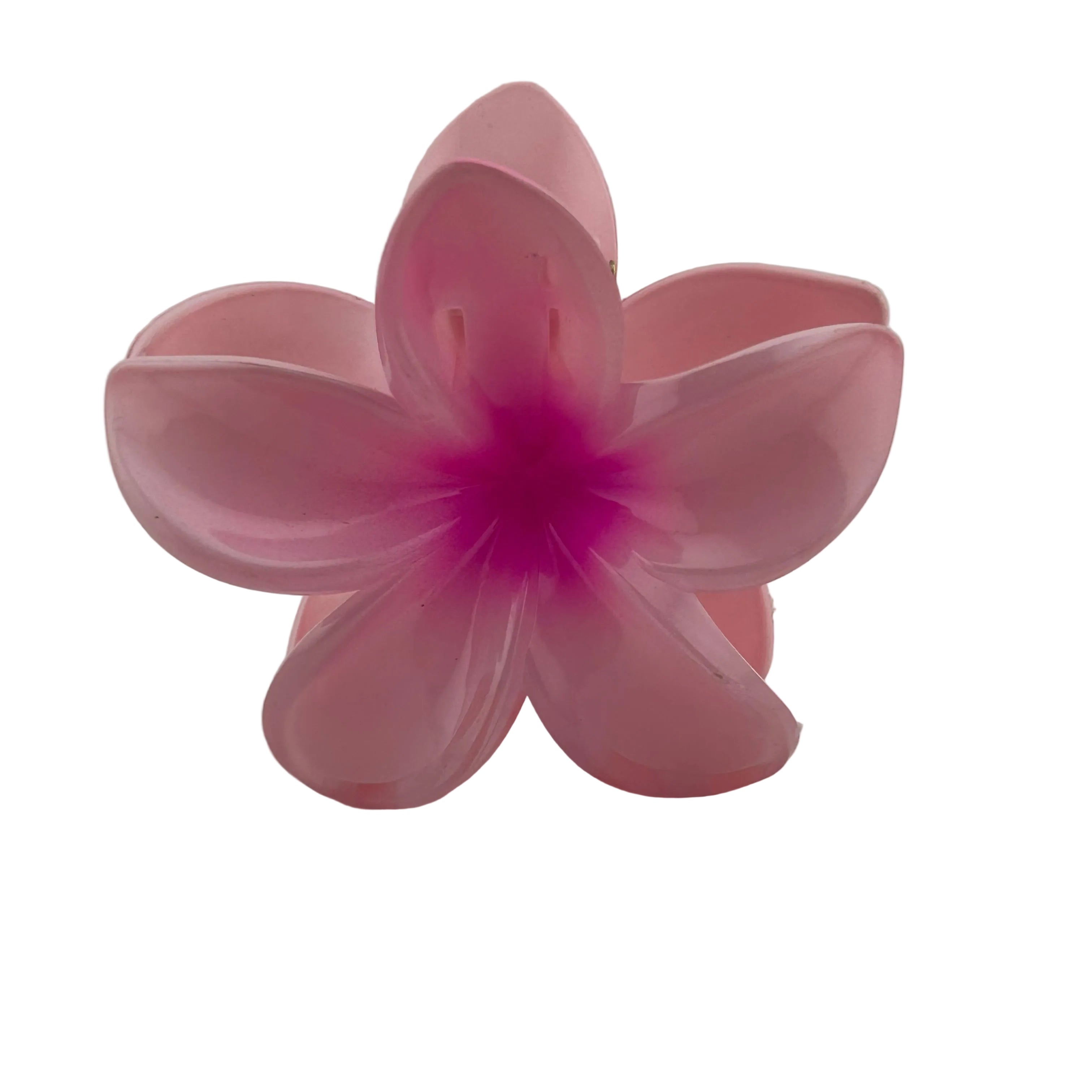 Plumeria Hair Clip - Large: Pink
