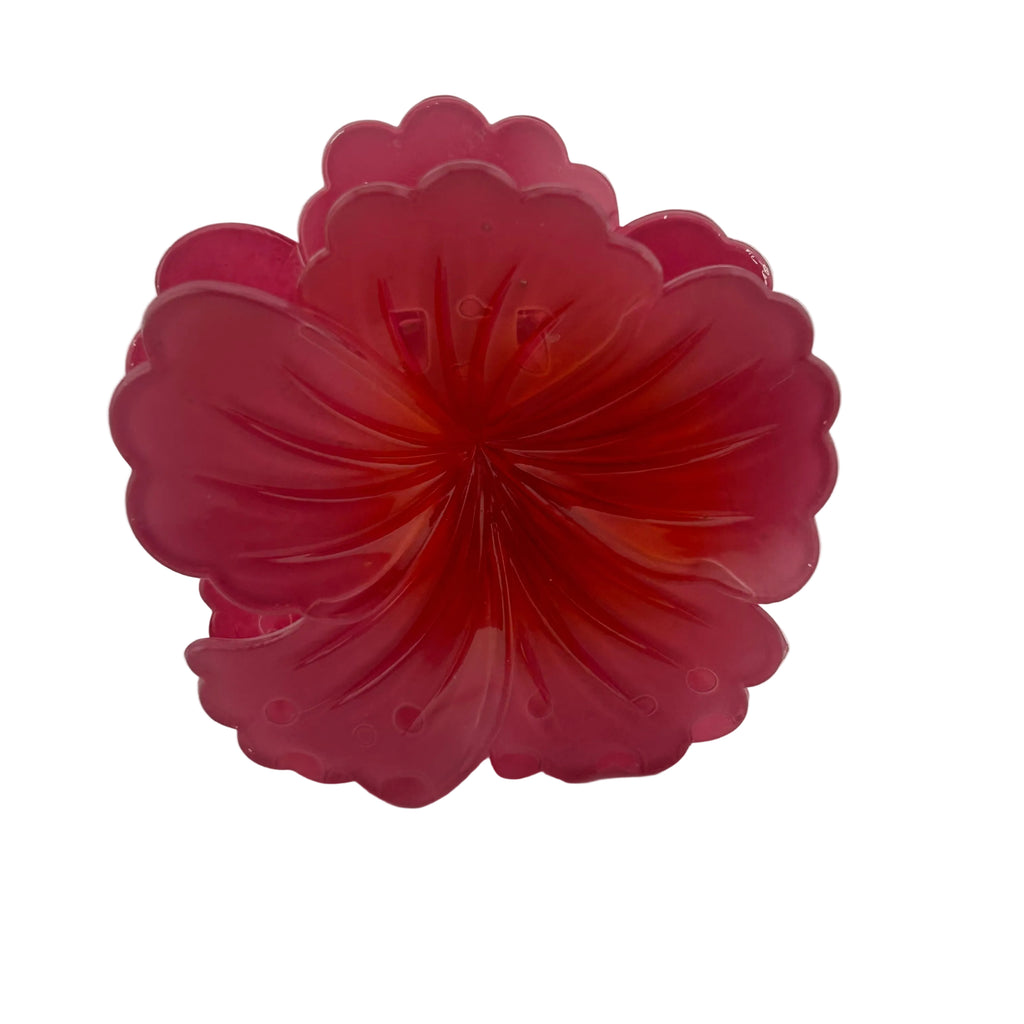 Hibiscus Hair Clip - Large: Maroon