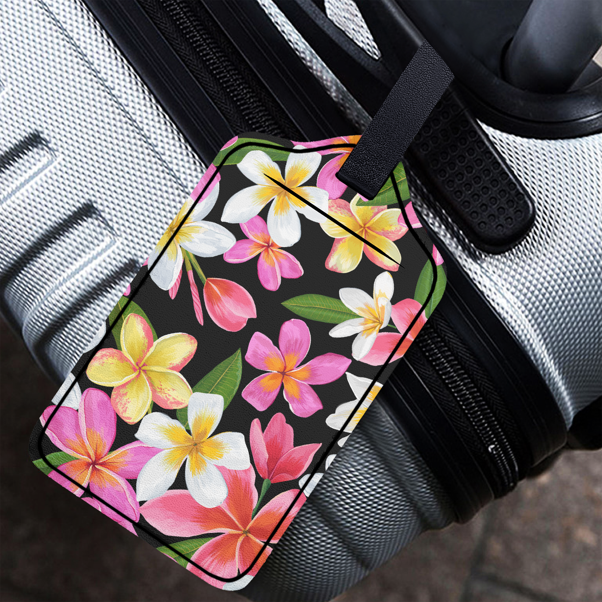 Watercolor Plumerias Luggage Tag