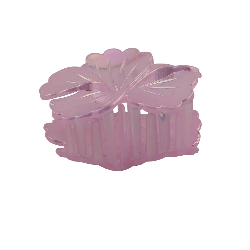 Hibiscus Hair Clip - Large: Iridescent Pink
