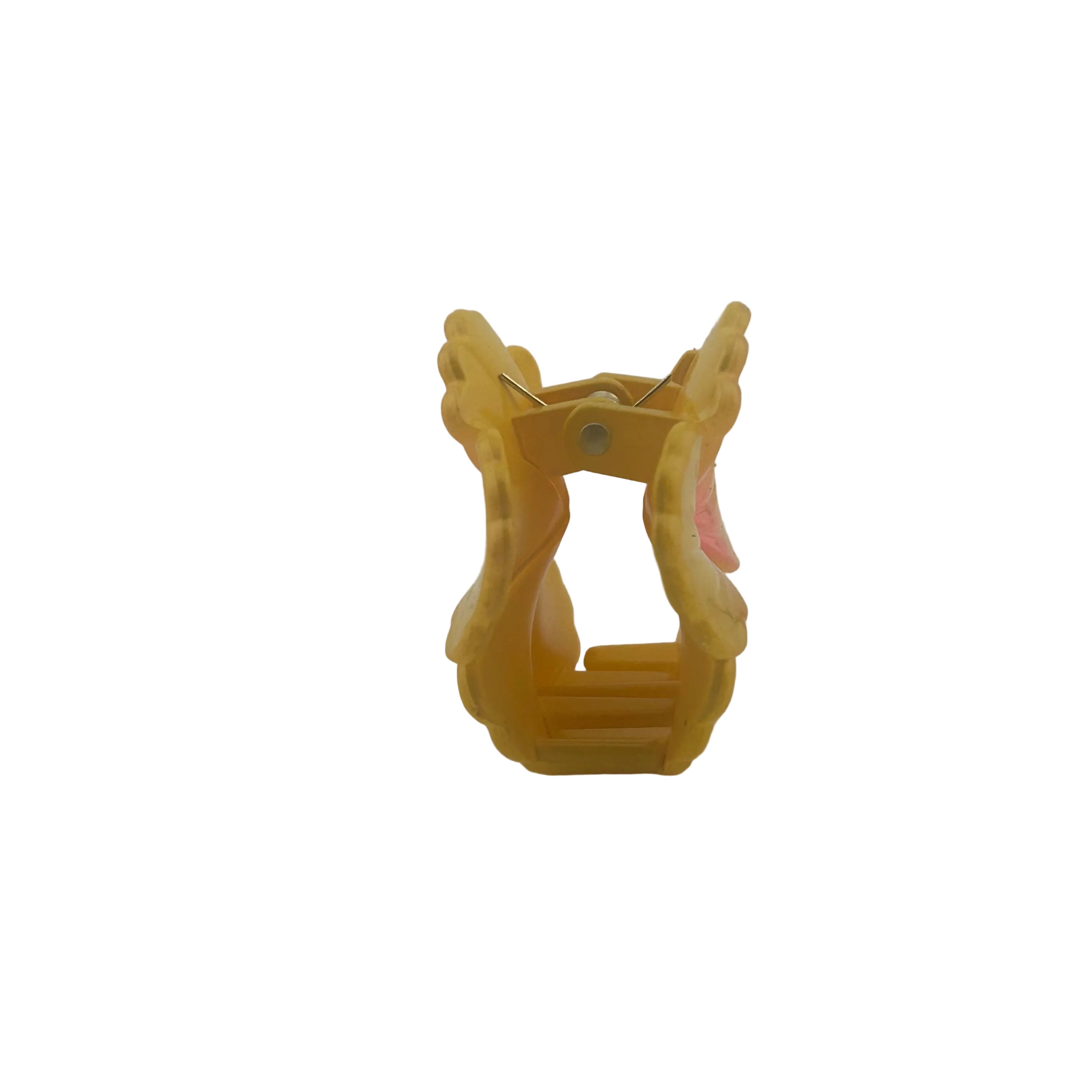 Hibiscus Hair Clip - Small: Yellow/Pink