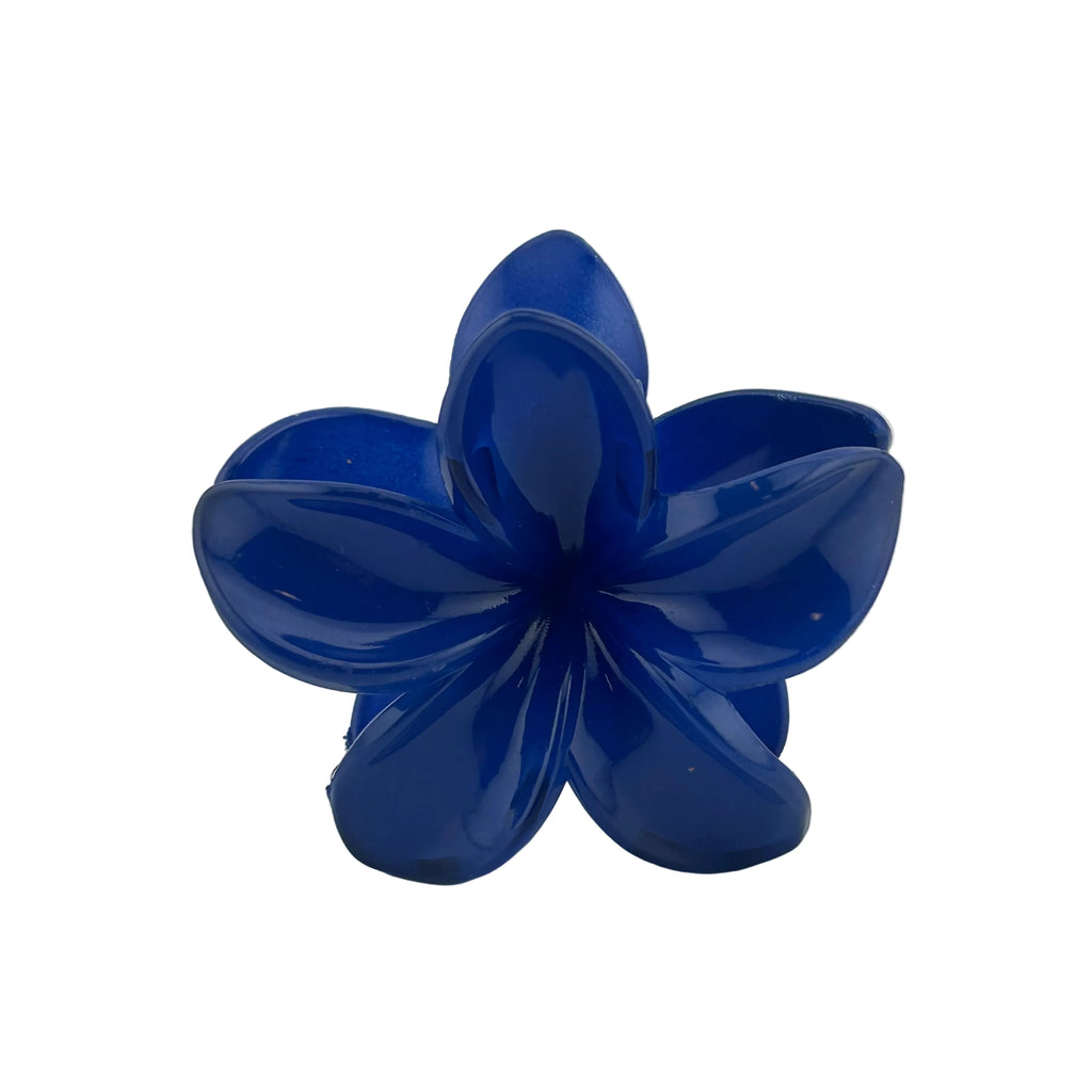 Plumeria Hair Clip - Large: Dark Blue