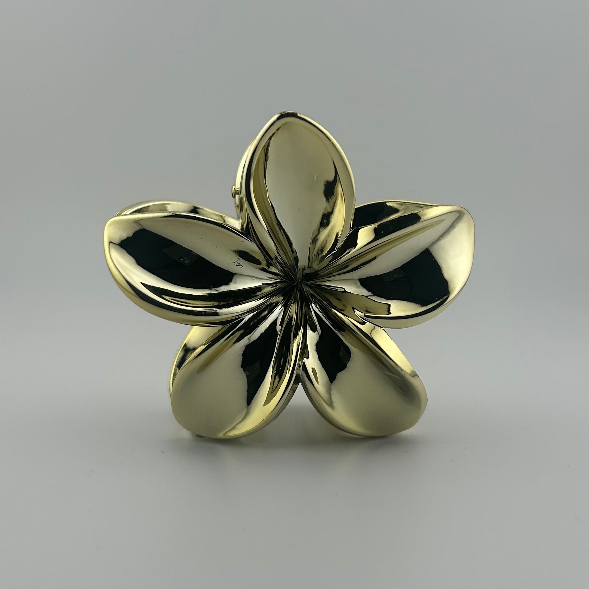 Plumeria Hair Clip - Large: Gold
