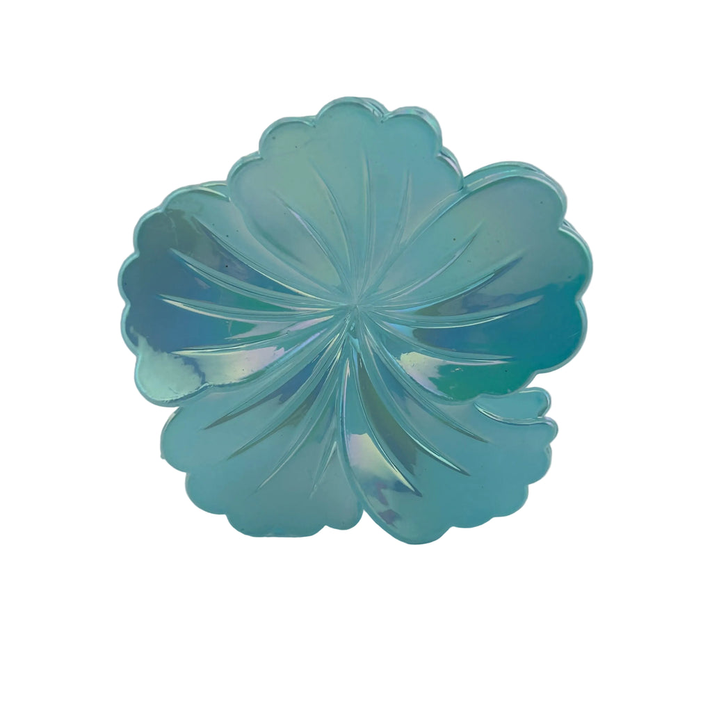 Hibiscus Hair Clip - Large: Iridescent Blue