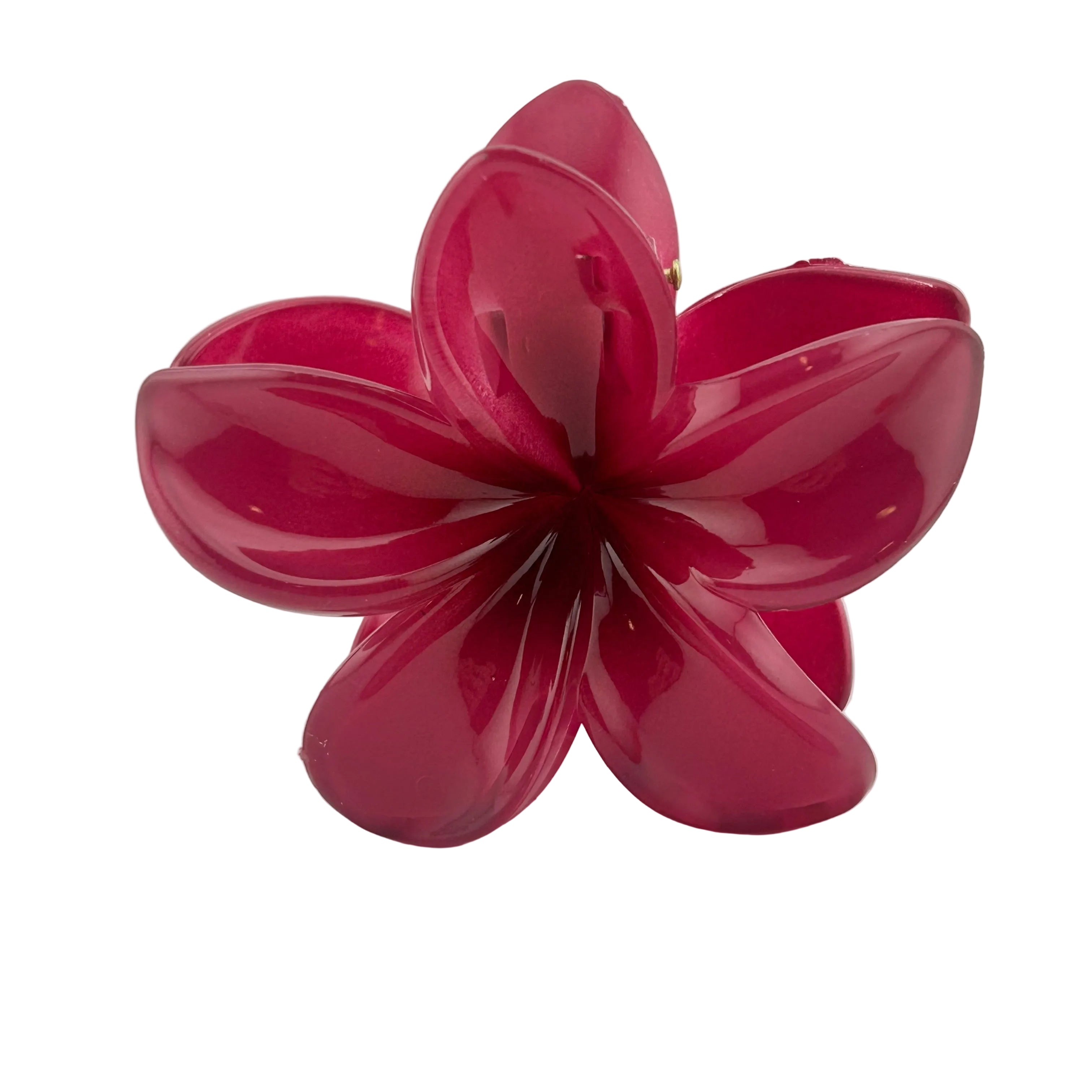 Plumeria Hair Clip - Large: Maroon