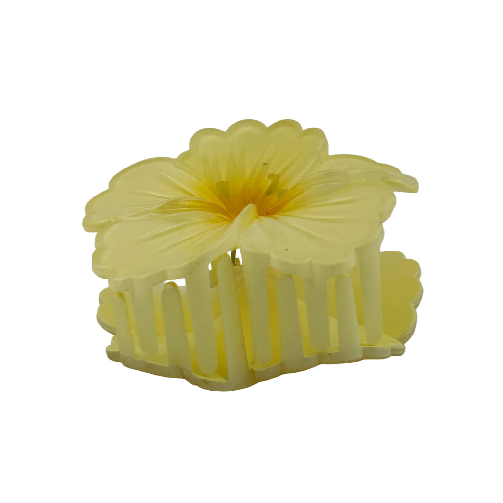 Hibiscus Hair Clip - Large: Yellow