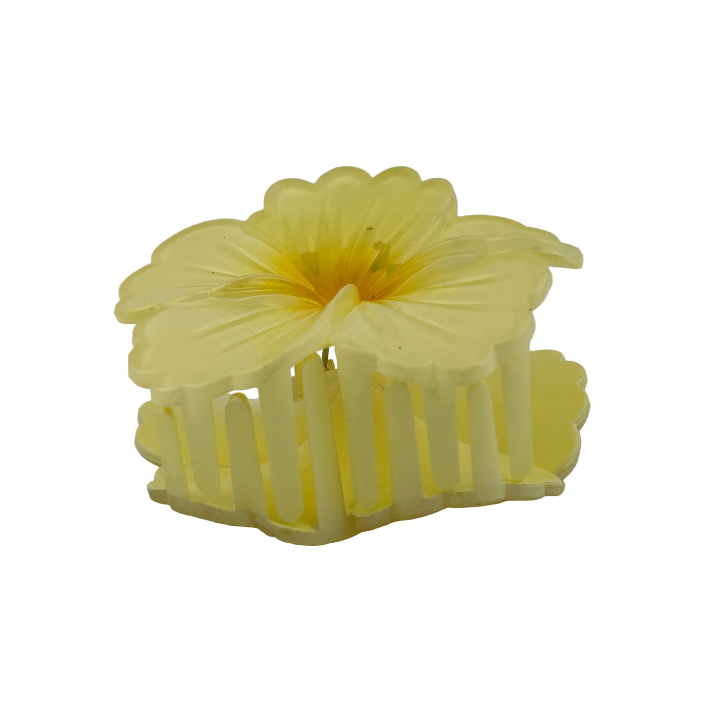 Hibiscus Hair Clip - Large: Yellow
