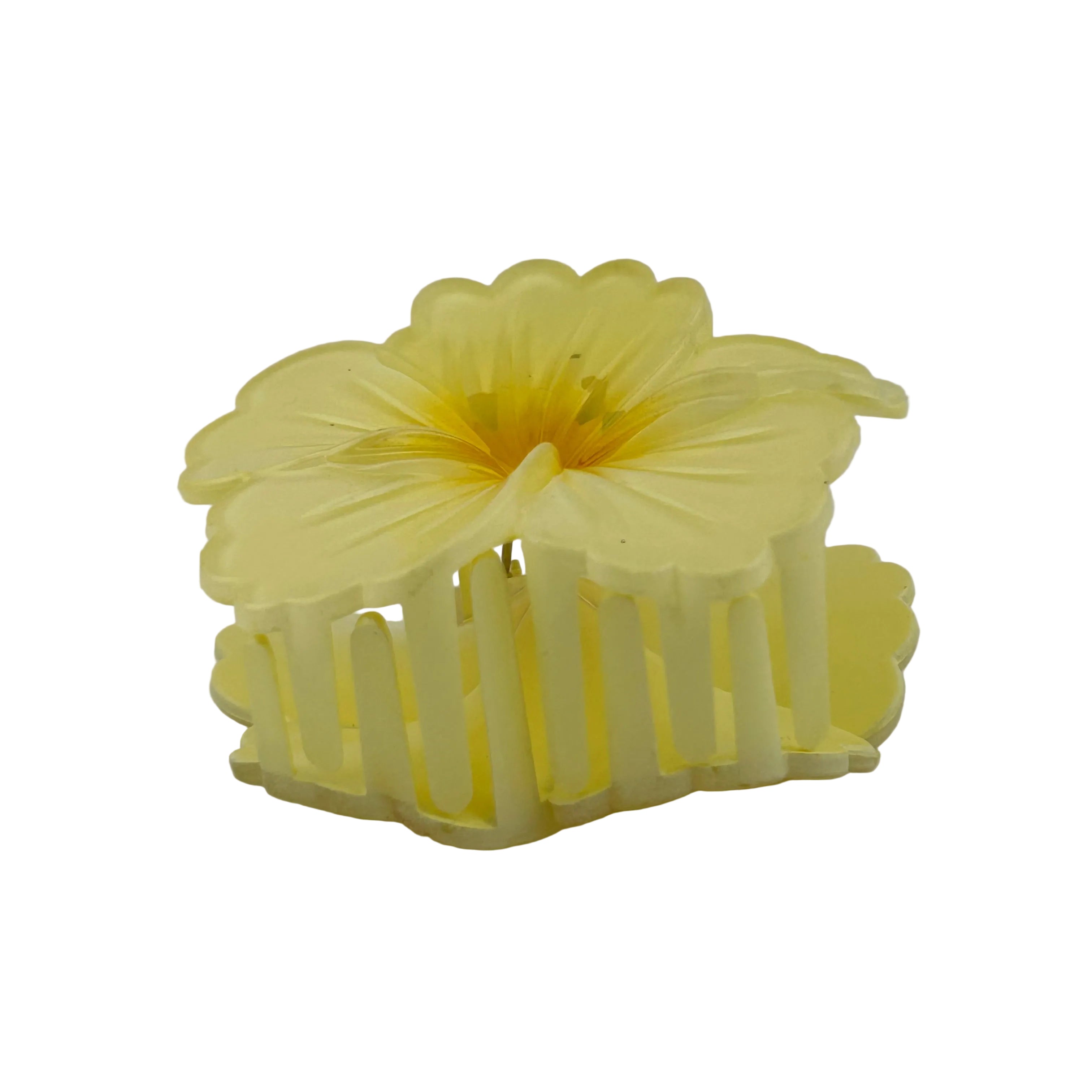 Hibiscus Hair Clip - Large: Yellow