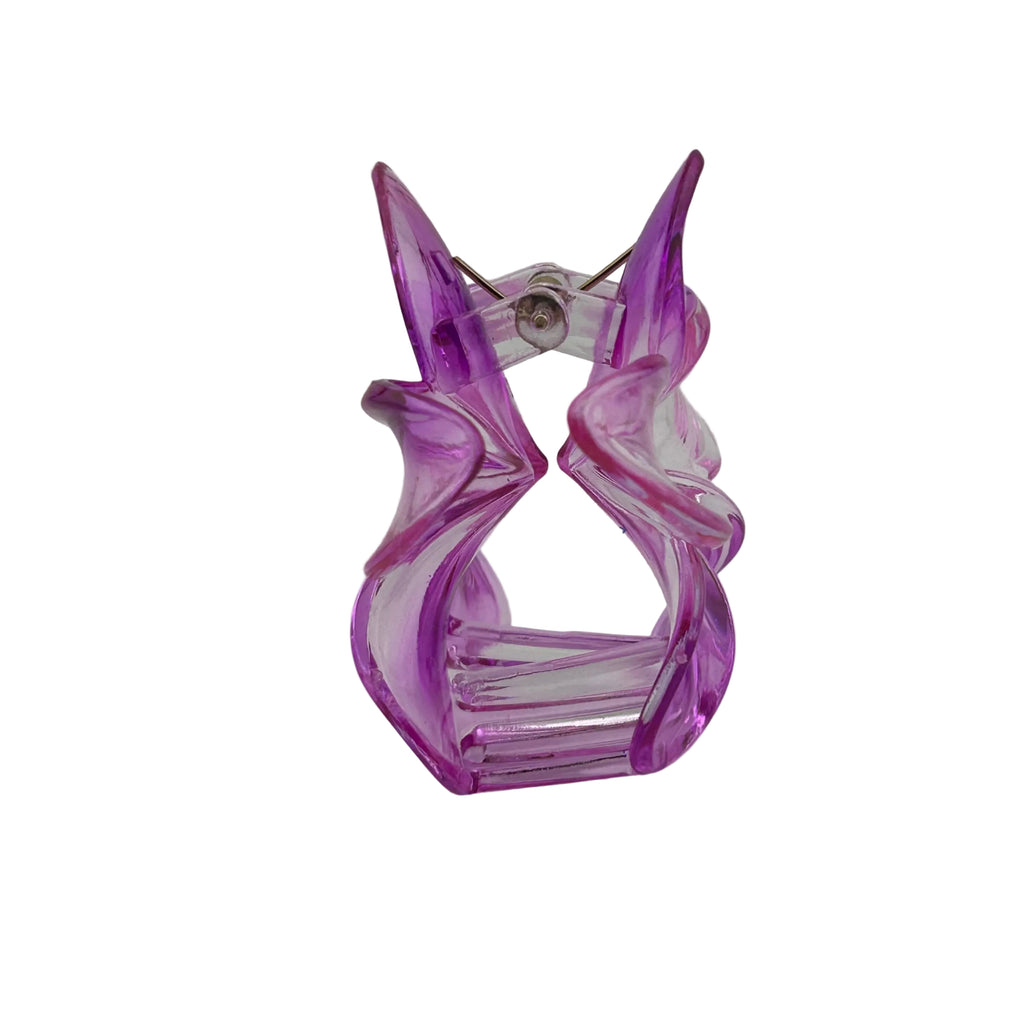 Plumeria Hair Clip - Large: Translucent Purple/Clear