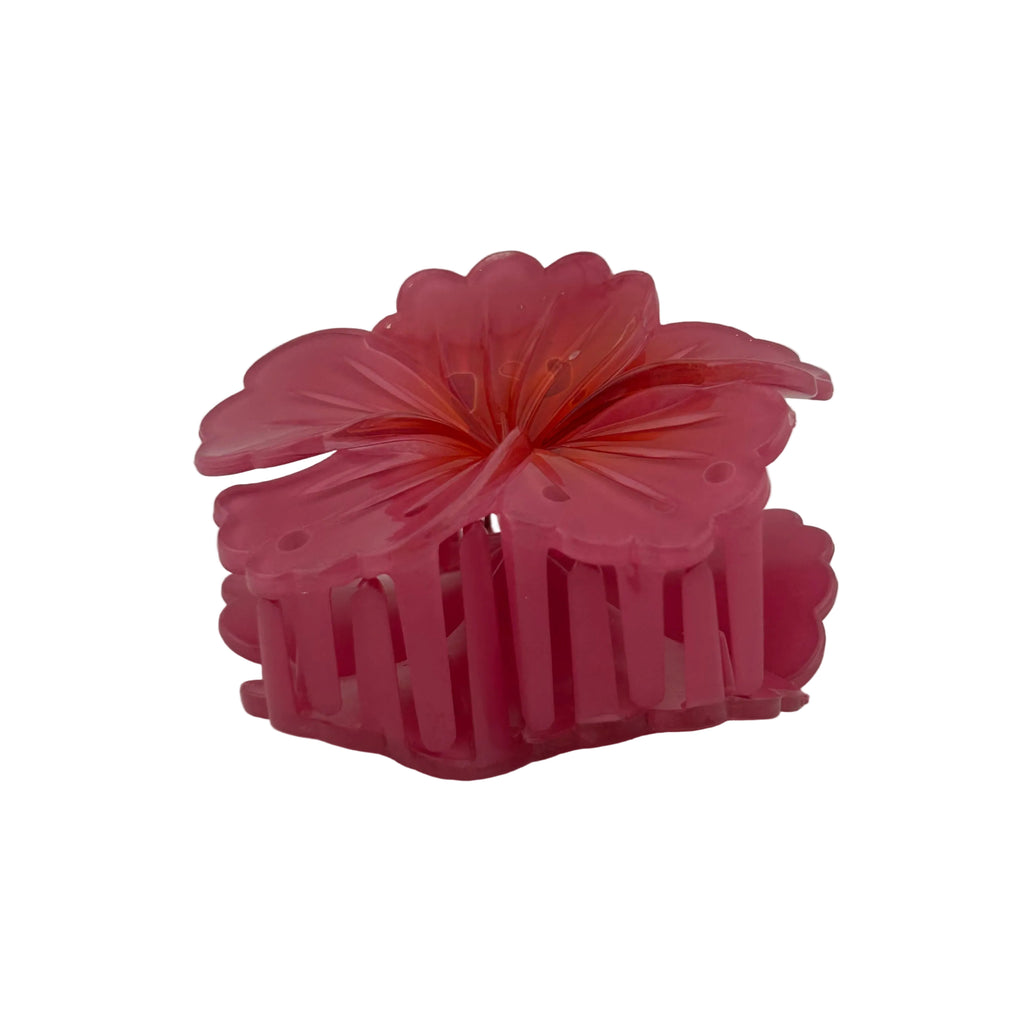 Hibiscus Hair Clip - Large: Maroon